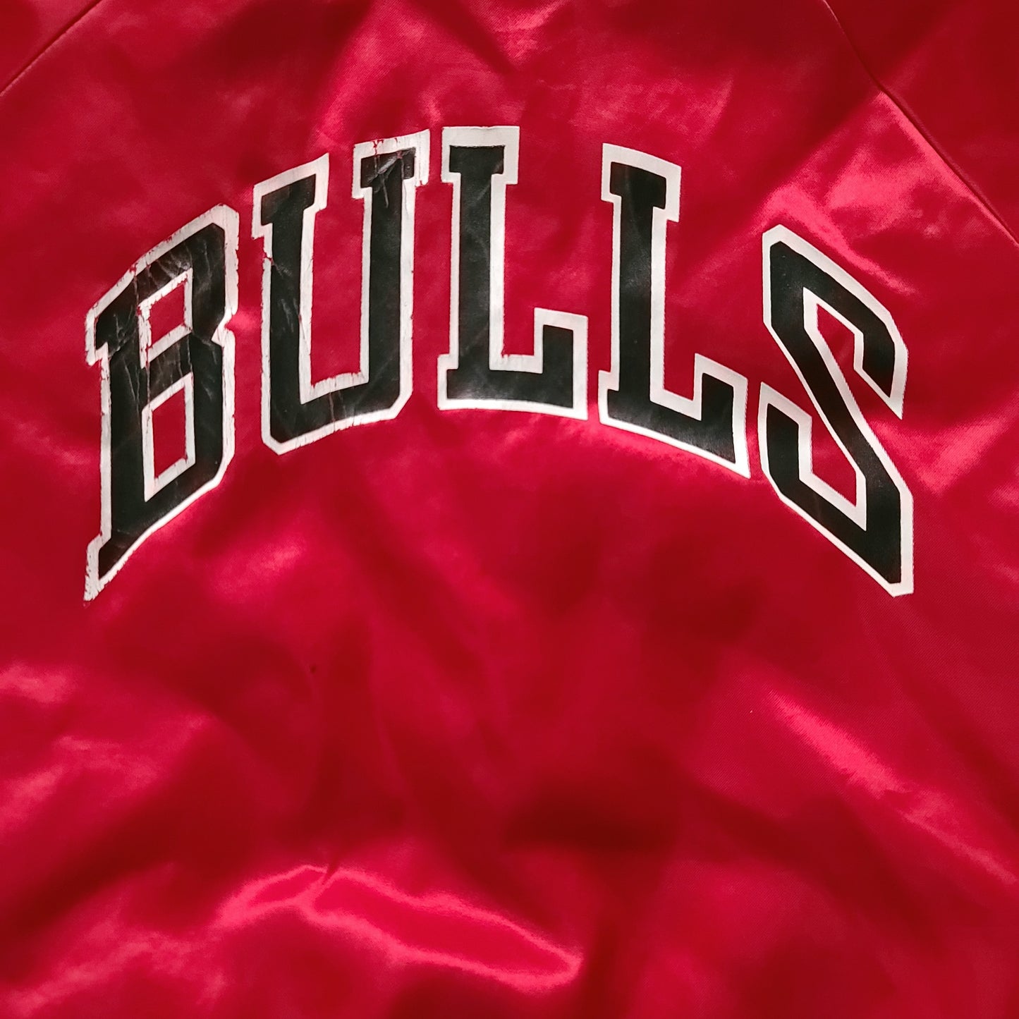 Vintage Chicago Bulls Red Chalk Line Satin Jacket