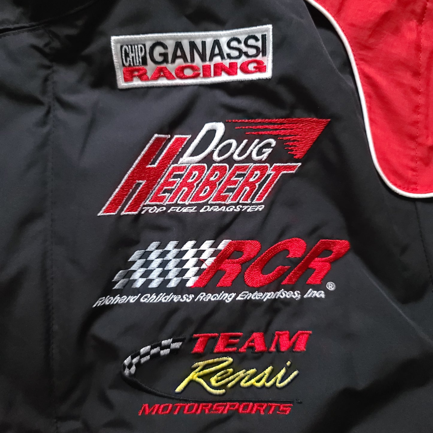 Doug Herbert Snap On Racing Red Black Windbreaker Jacket