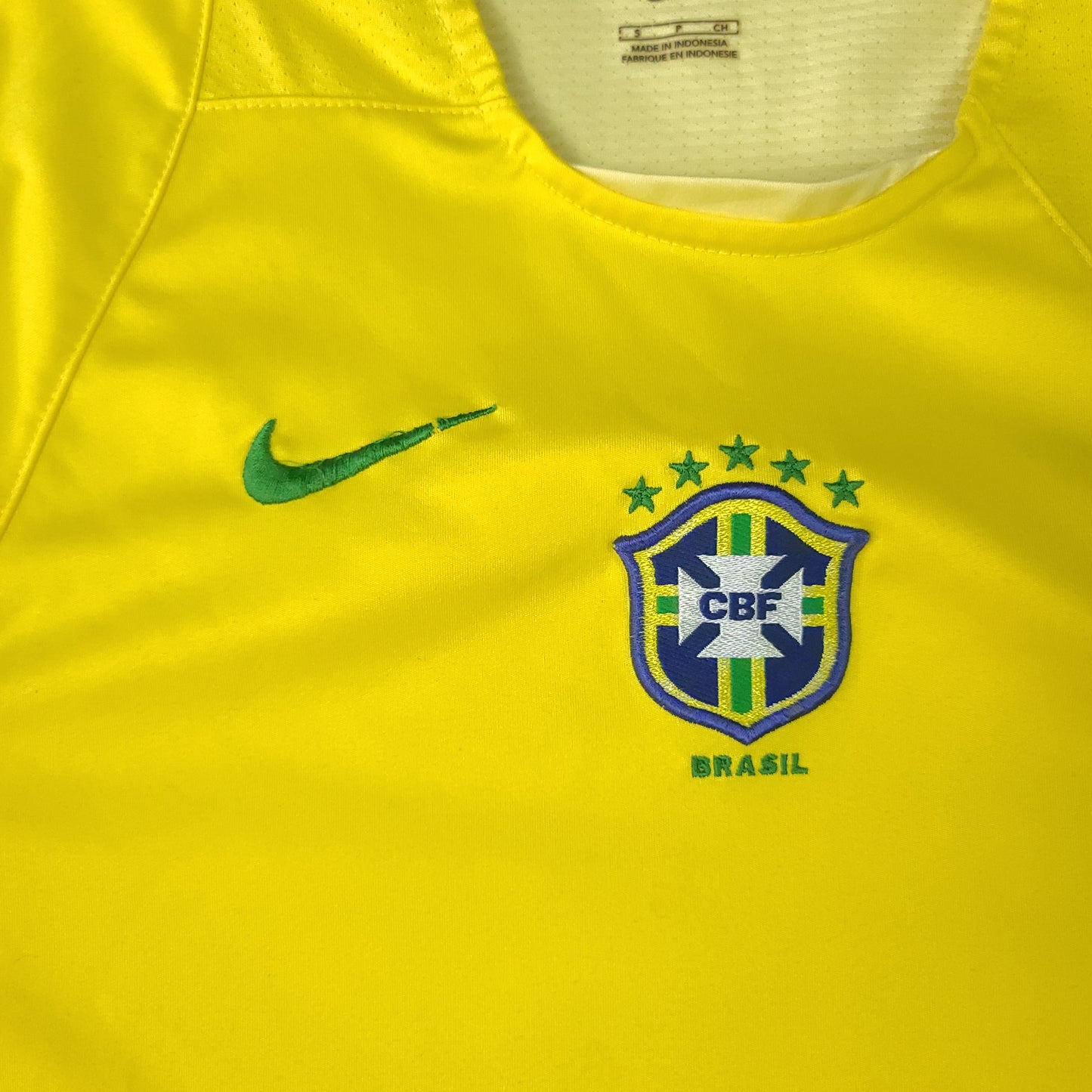 Brazil Nike National Team Warm Up Yellow Jersey