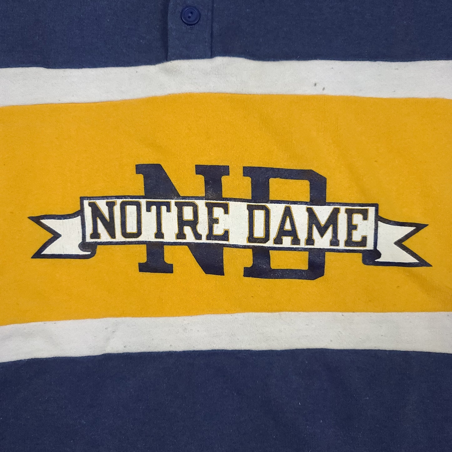 Vintage University of Notre Dame Nutmeg Rugby Sweater