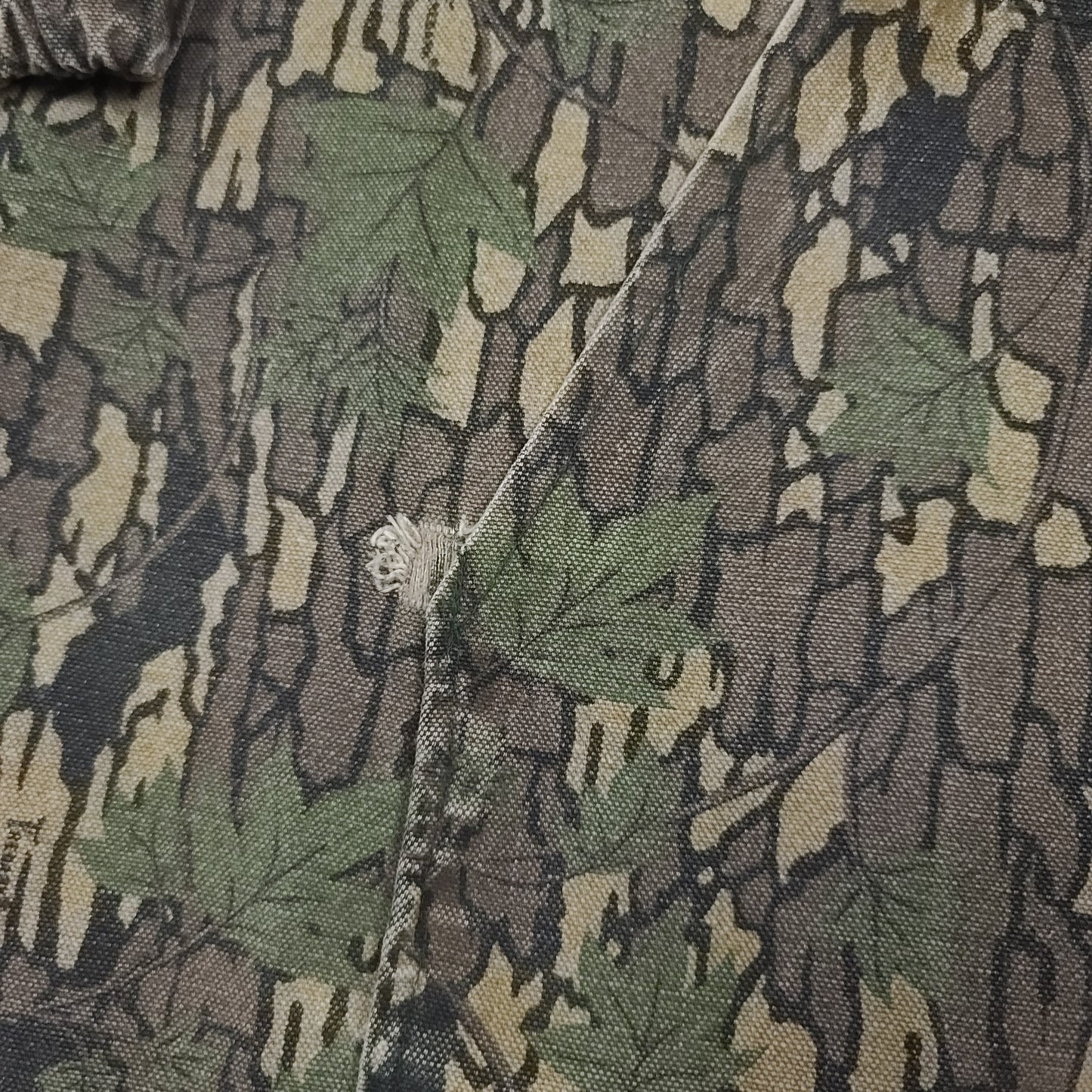 Vintage Tree Bark Camouflage Canvas Hoodie