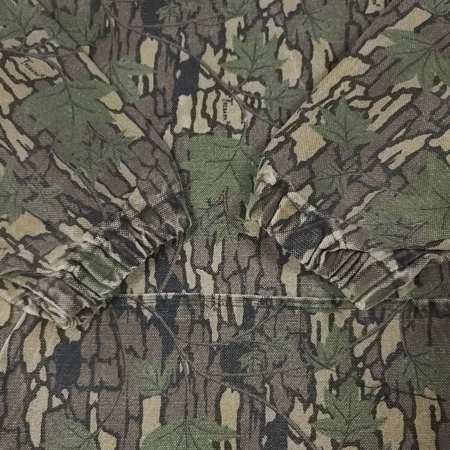 Vintage Tree Bark Camouflage Canvas Hoodie
