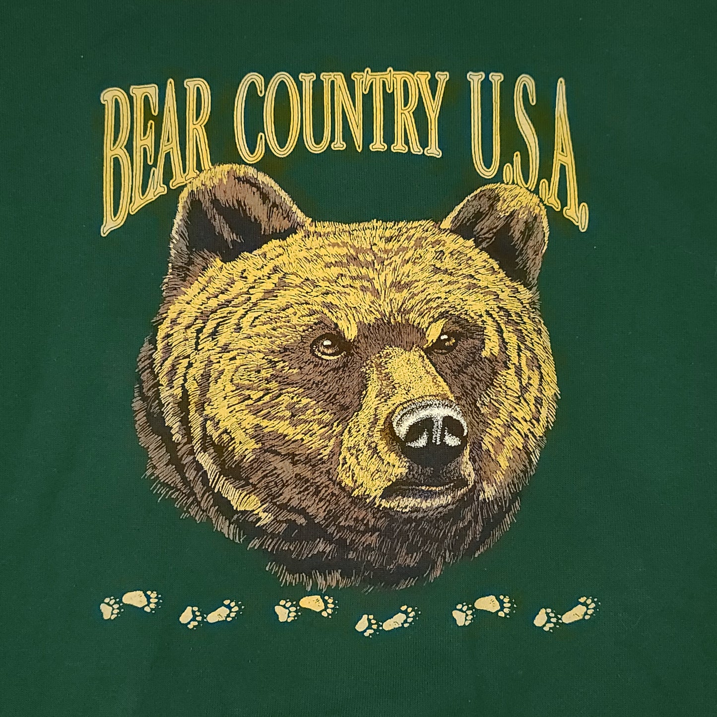 Vintage Bear Country USA Green Hoodie