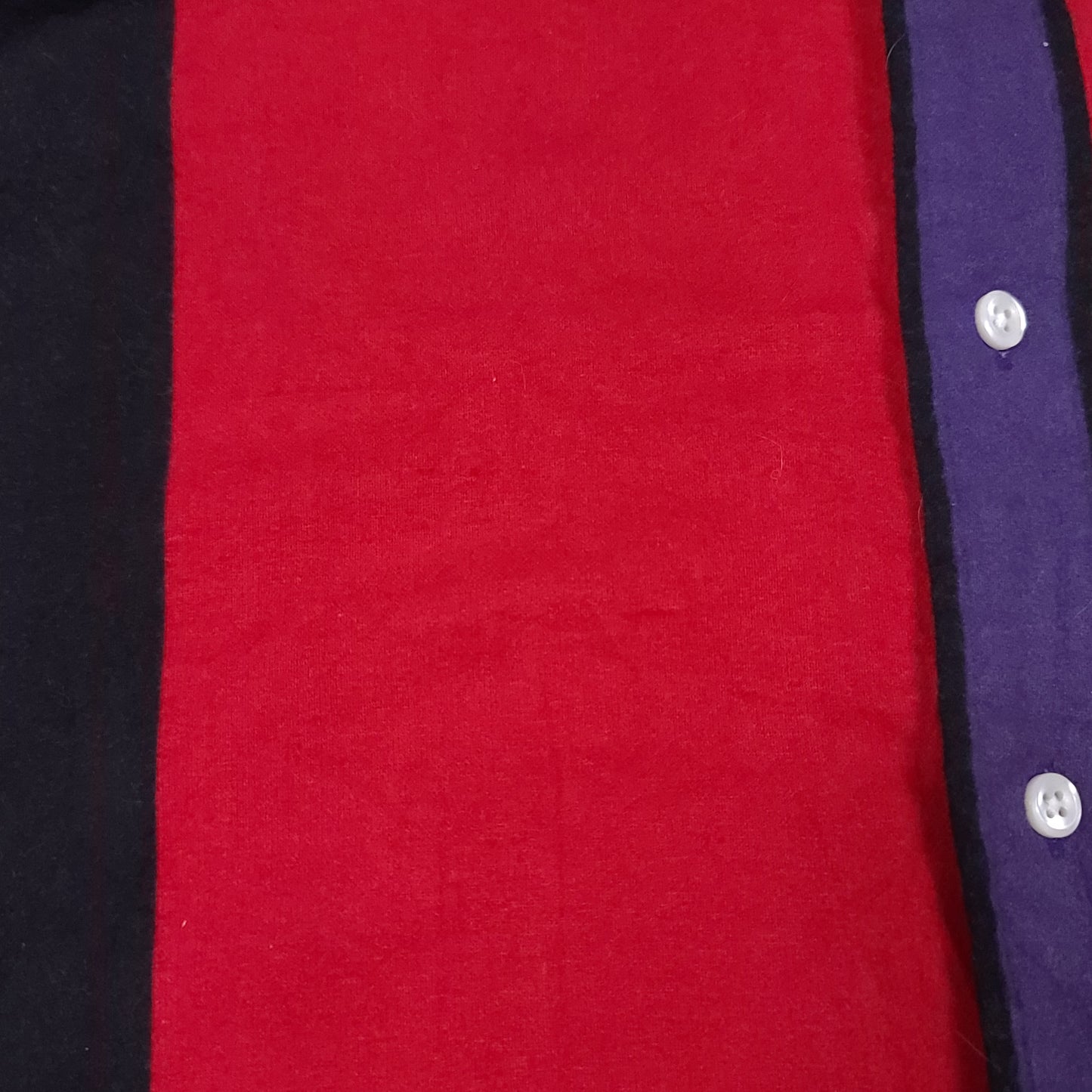 Vintage Polo Ralph Lauren Red Purple Black Striped Cotton Shirt