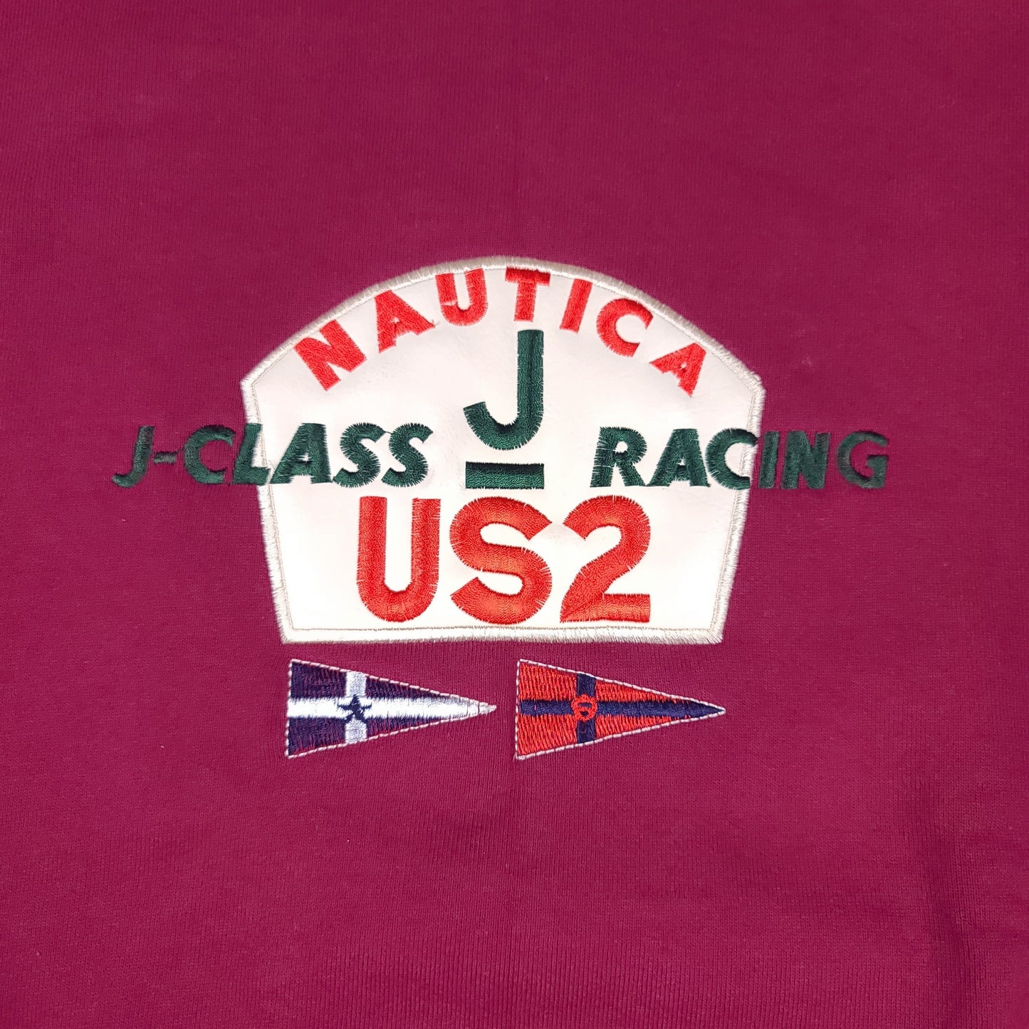 Vintage Nautica J-Class Racing US2 Maroon Sweatshirt