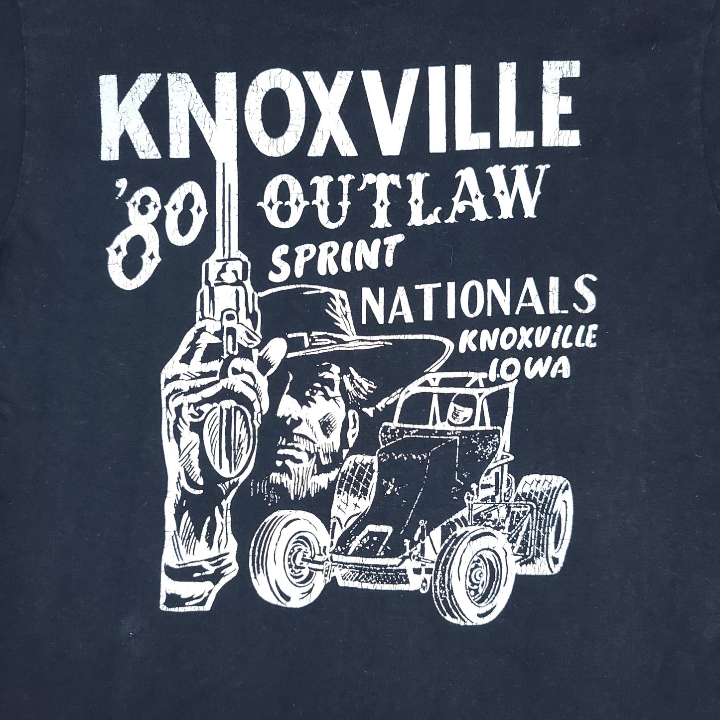 Vintage 1980 Knoxville Outlaw Sprint Nationals Tee