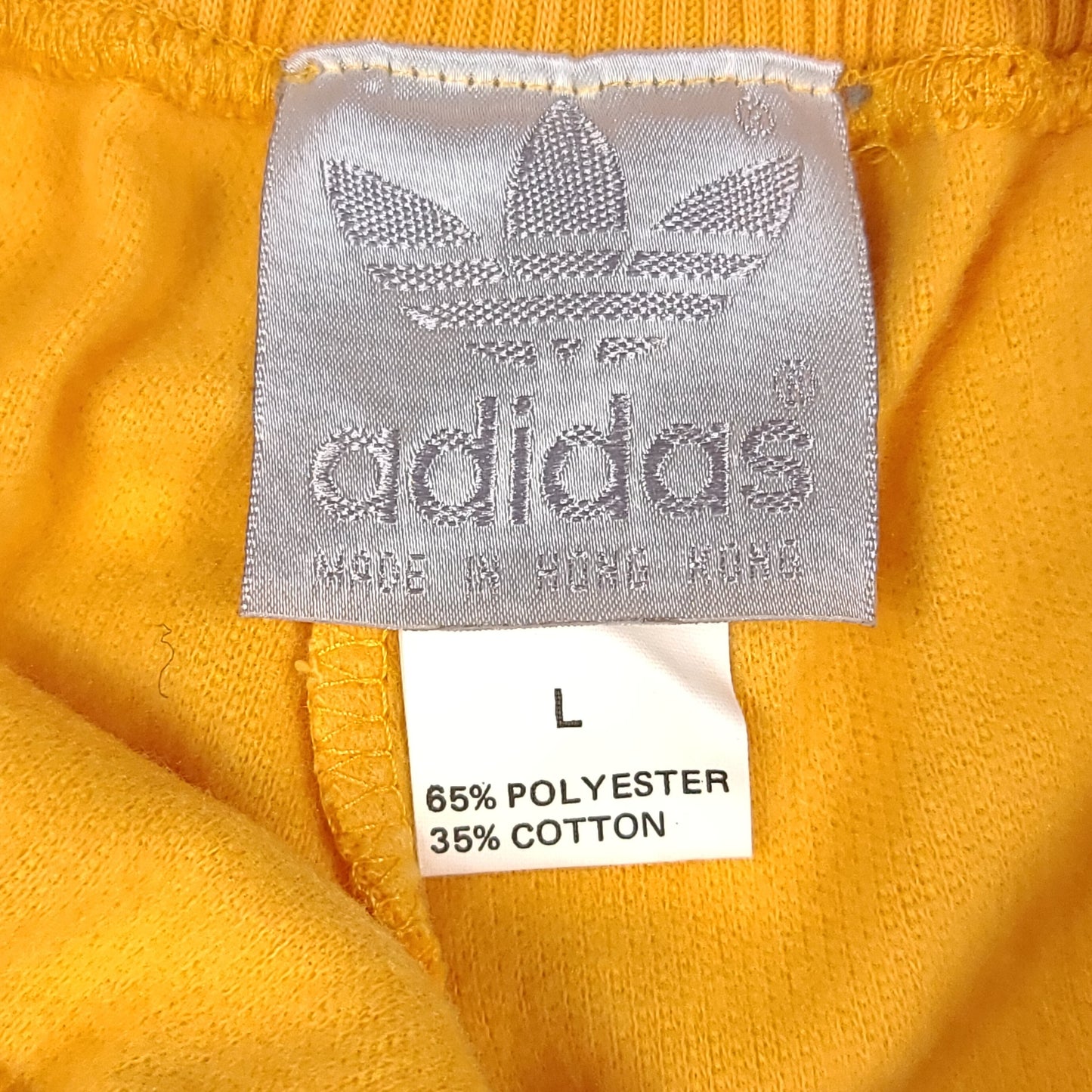 Vintage 80's adidas Street Gym Yellow Cotton Shorts