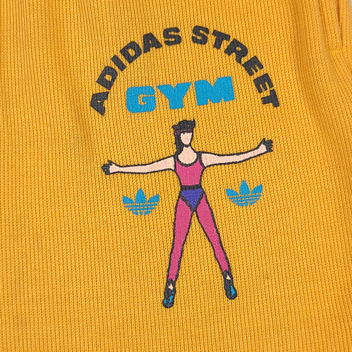 Vintage 80's adidas Yellow Street Gym Cotton Shorts