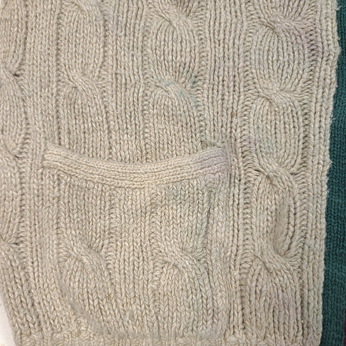 Vintage Polo Ralph Lauren Beige Cable Knit Cardigan