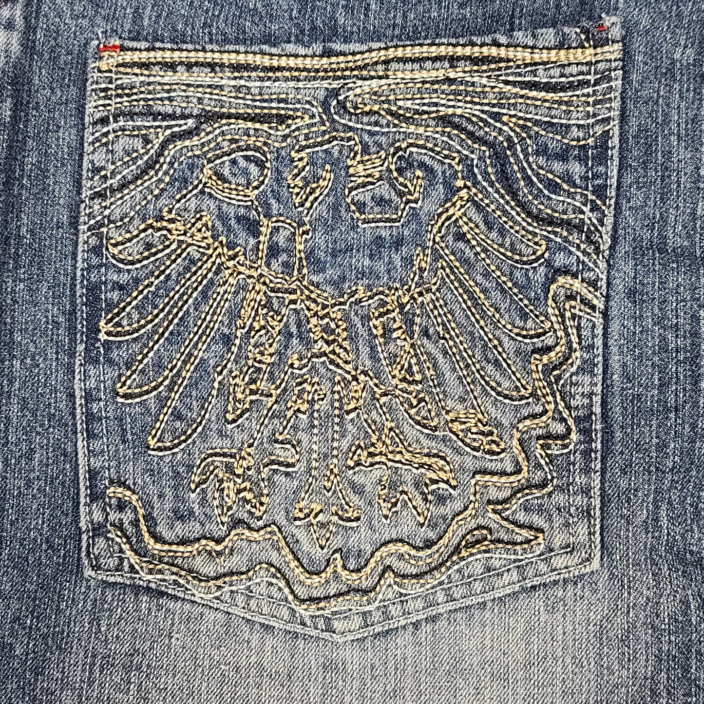 Vintage Y2K Embroidered Blue Denim Paco Jeans