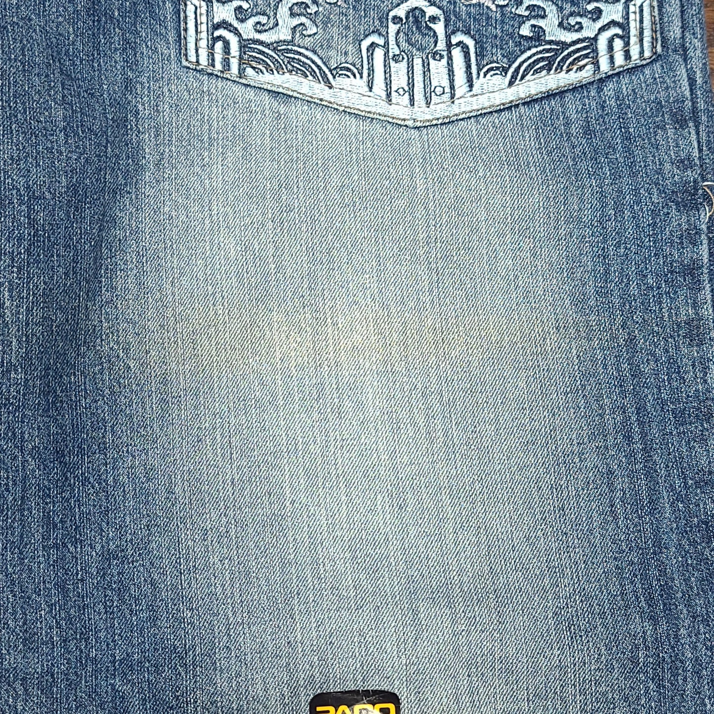 Vintage Y2K Embroidered Dragon Denim Paco Jeans