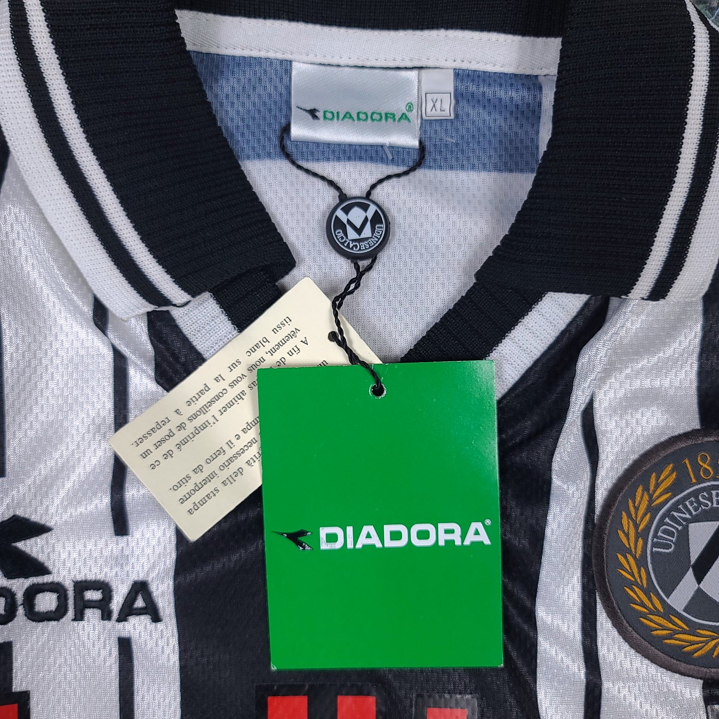 Vintage Udinese Calcio Diadora 1998-99 Home Soccer Jersey (New with Tags)