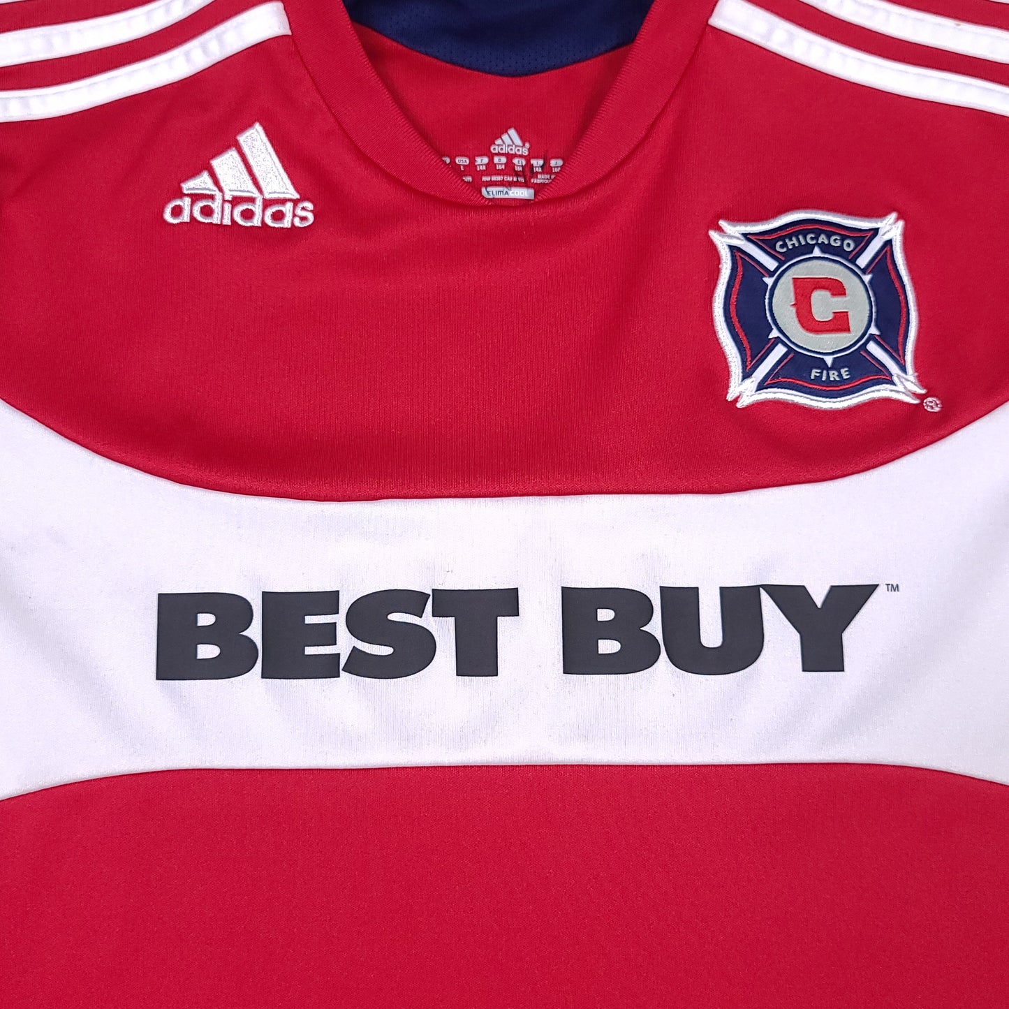 Chicago Fire Red 2010-11 adidas Home Youth Soccer Jersey