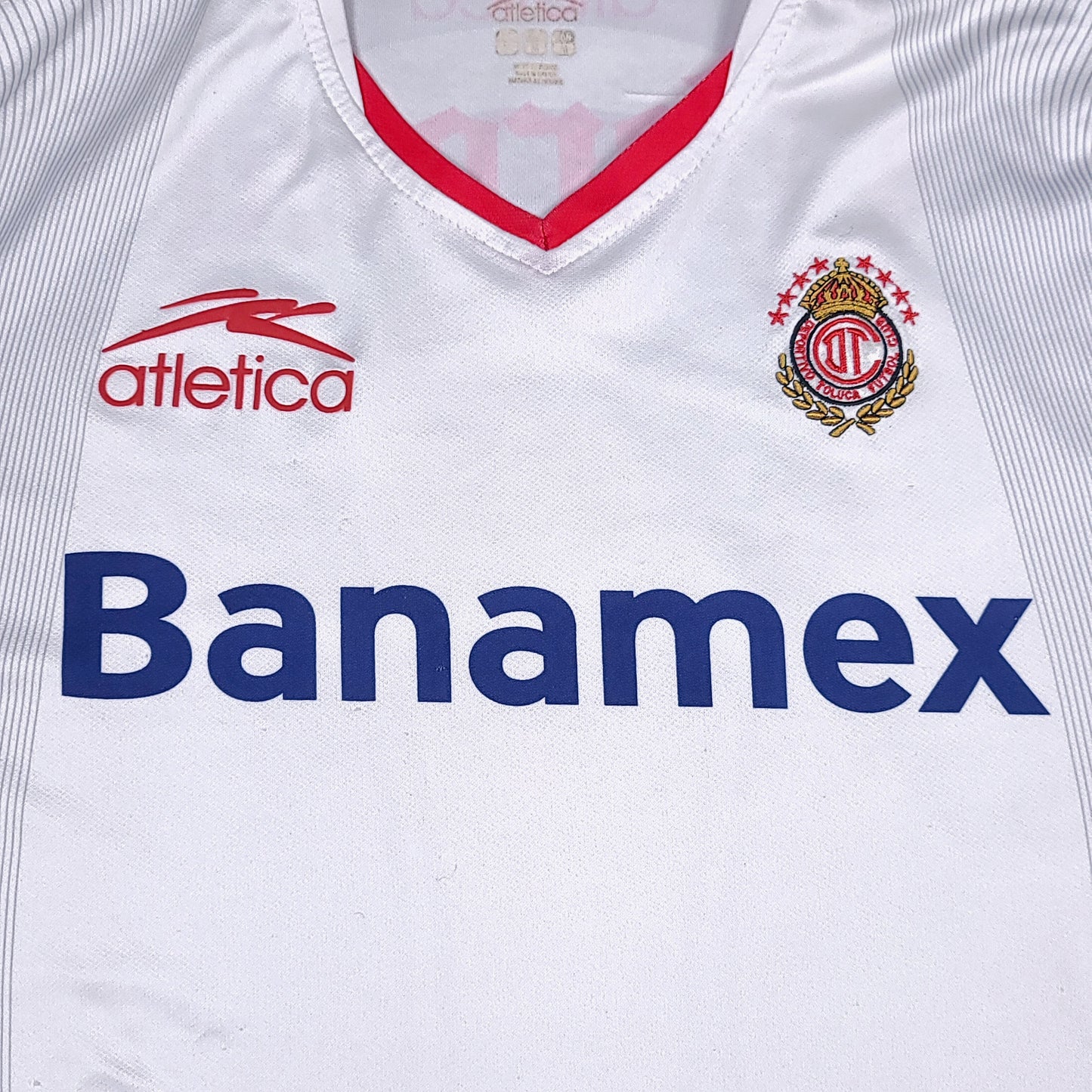 Deportivo Toluca 2007-08 White Atletica Away Soccer Jersey