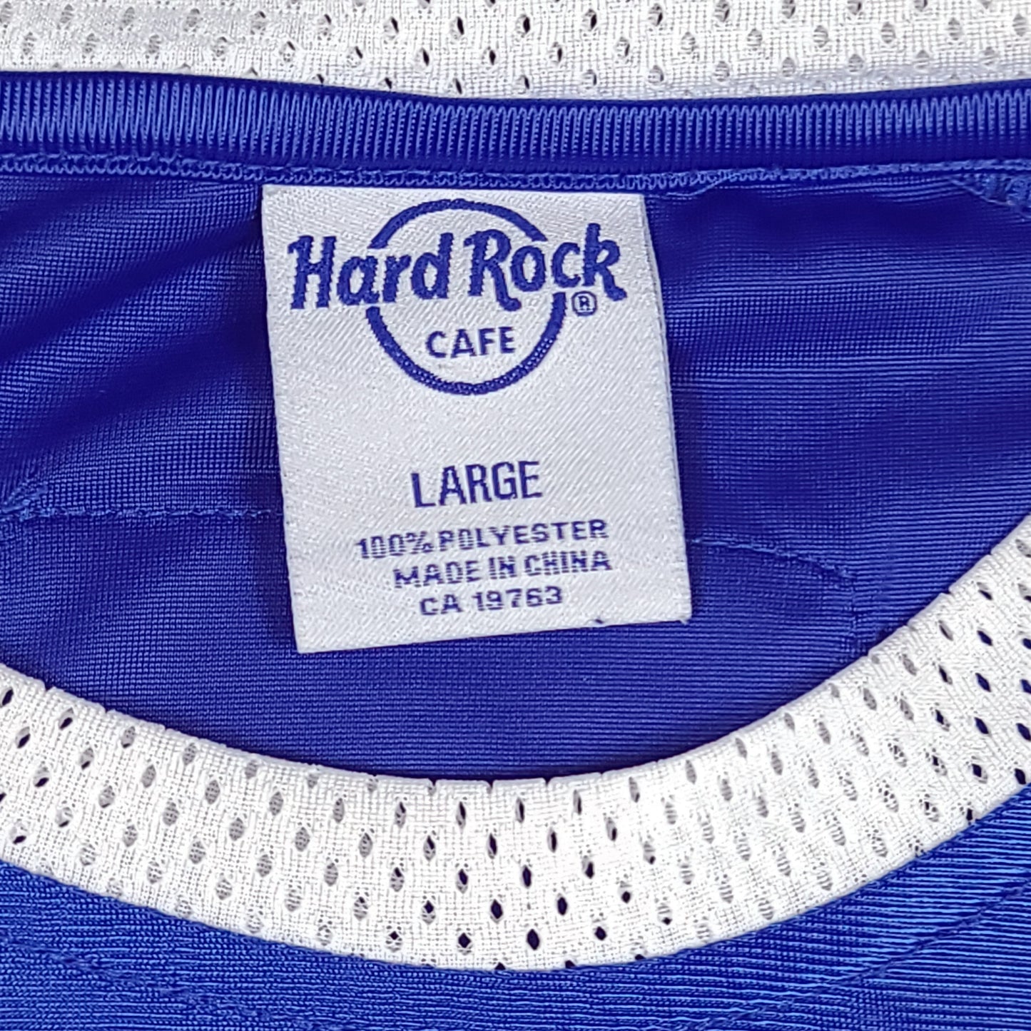 Hard Rock Cafe Blue Soccer Jersey