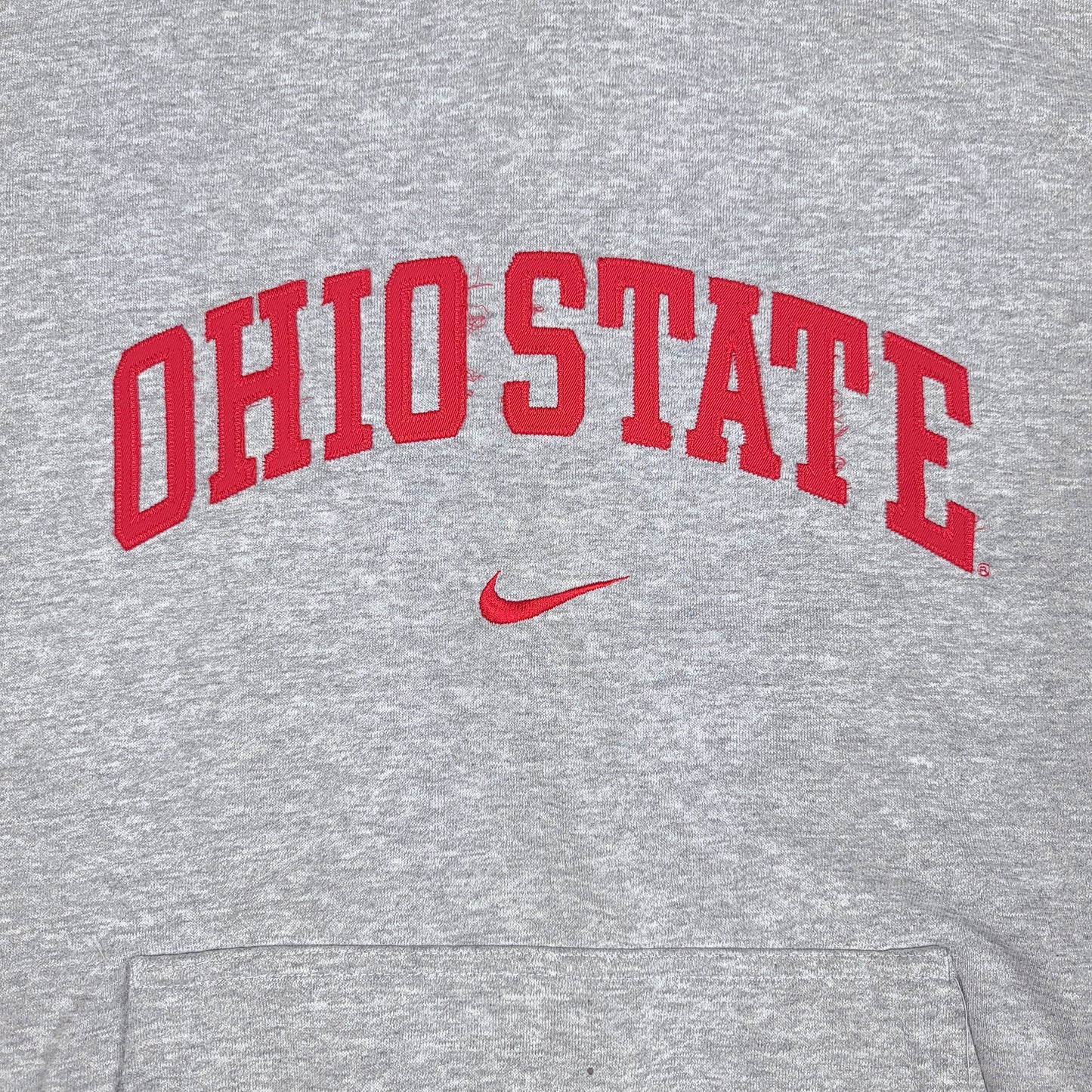 Ohio State University Gray Nike Middle Swoosh Hoodie