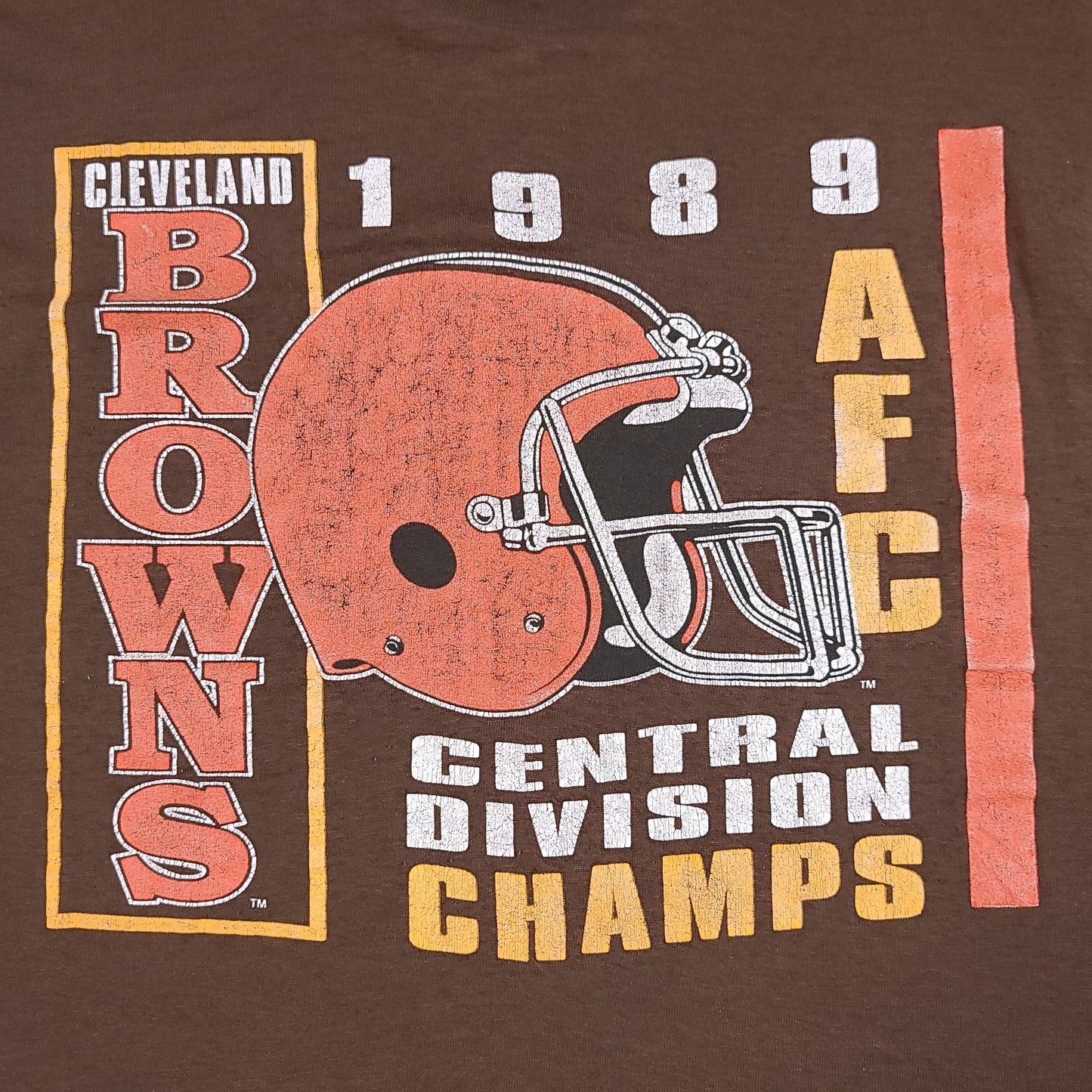 Vintage Cleveland Browns 1989 Central Division Champs Trench Tee