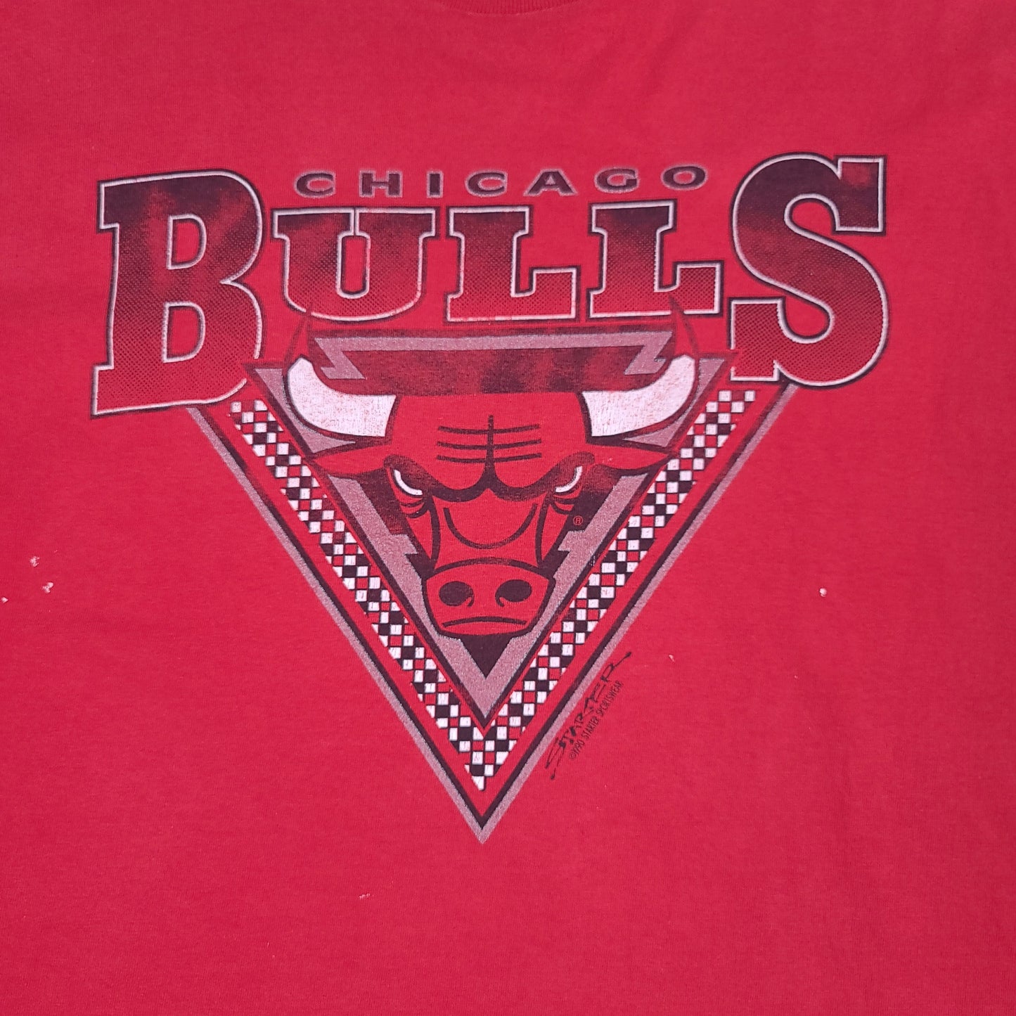 Vintage Chicago Bulls 1990 Red Starter Tee