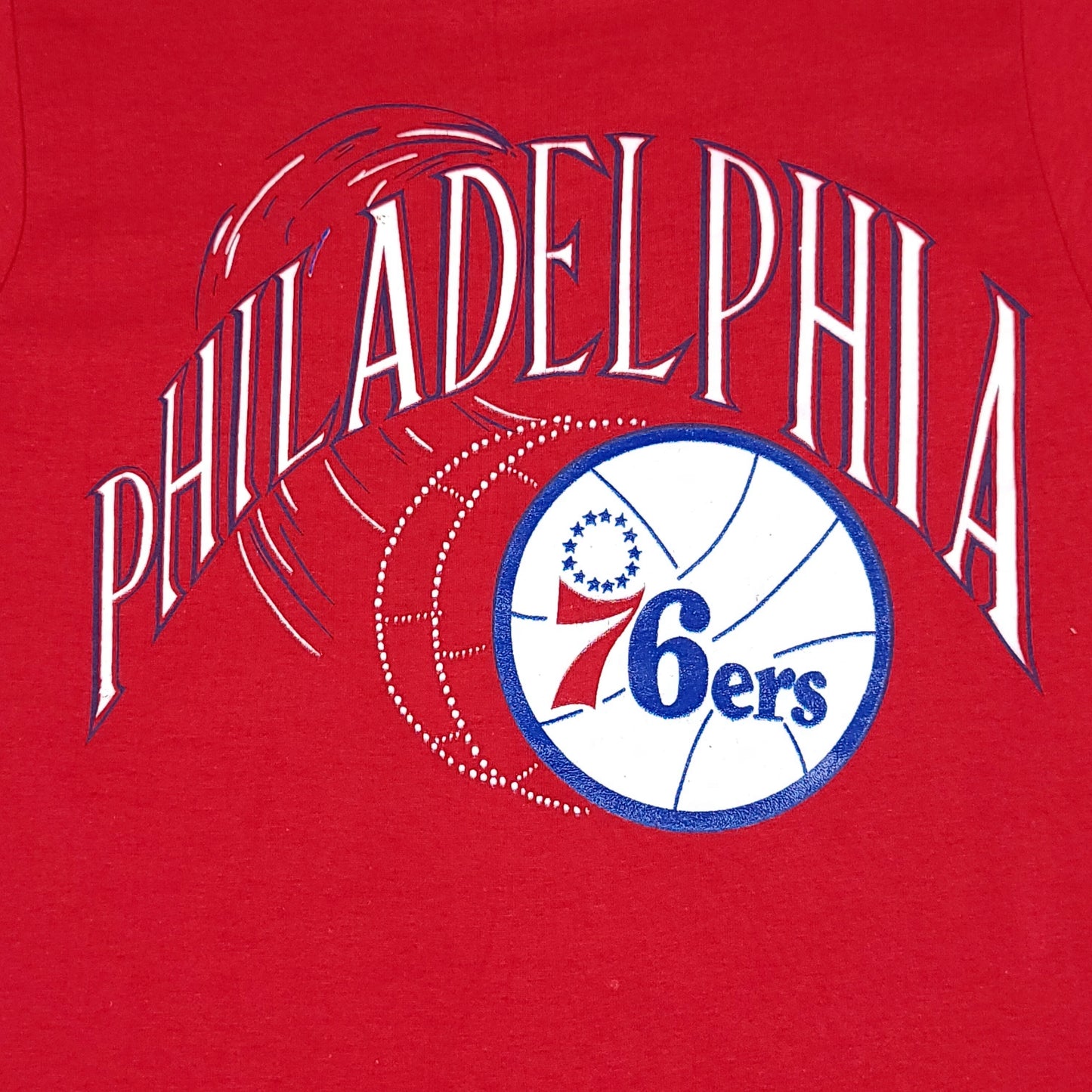 Vintage Philadelphia 76ers Red Sand Knit Tee