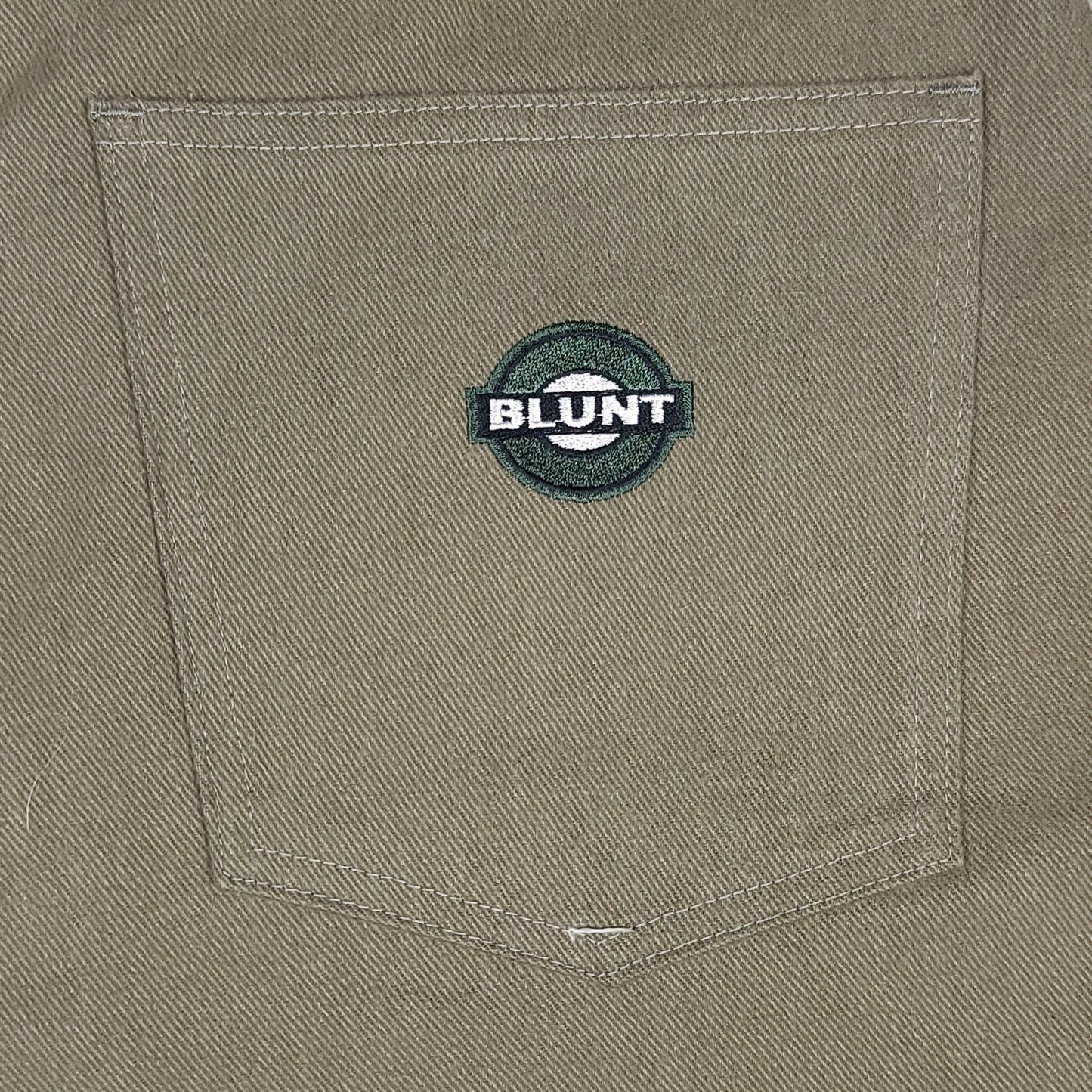 Vintage Olive Khaki Blunt Pants