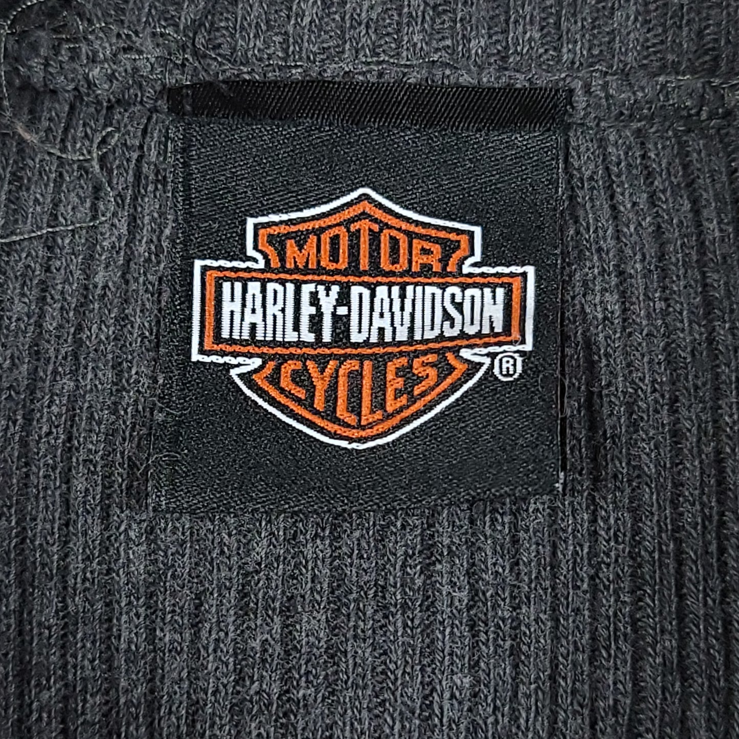 Harley Davidson Gray Ribbed Long Sleeve Tee