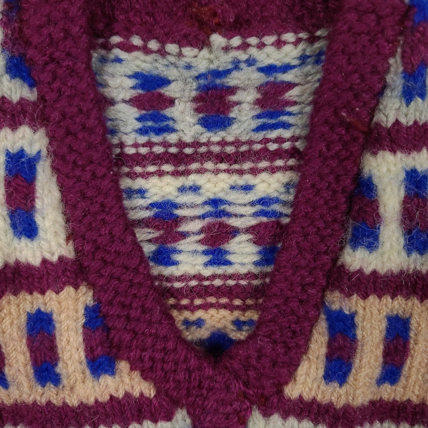 Hand Knit Multicolor Geometric Vest