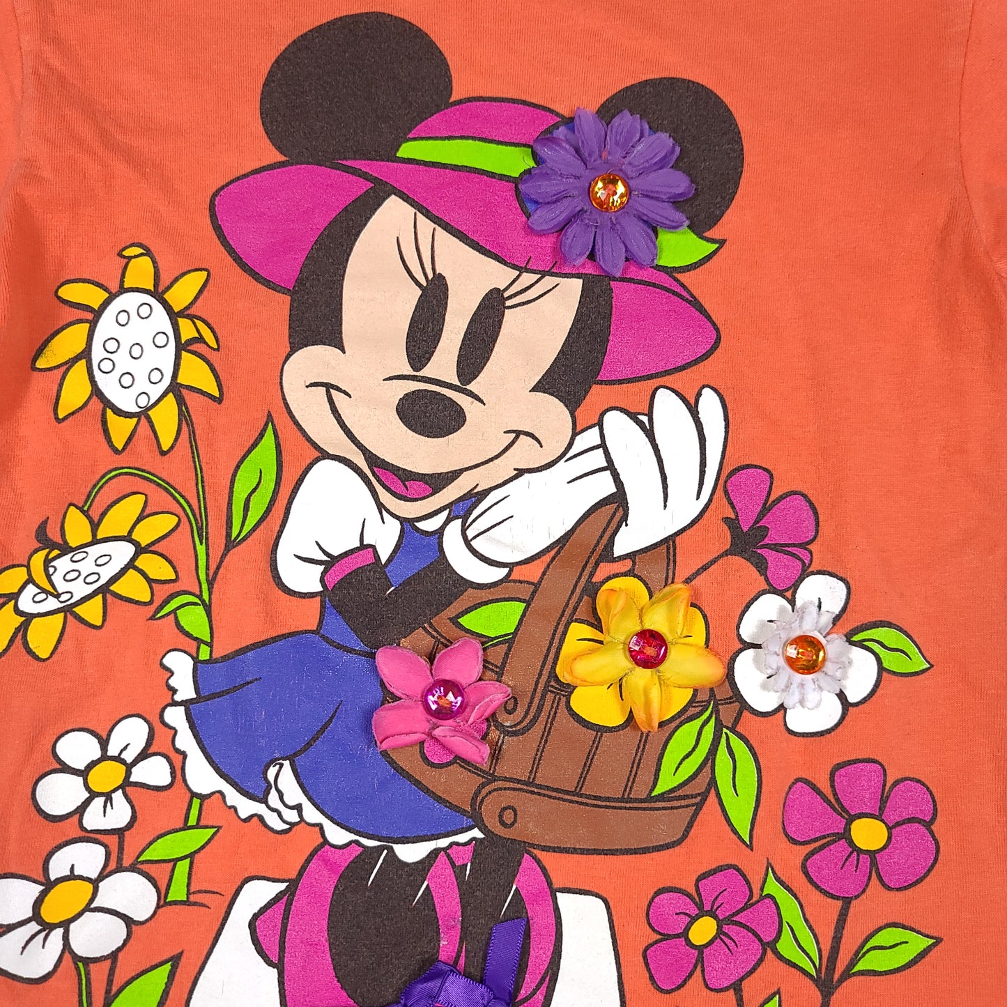 Vintage Minnie Mouse Orange Flower Tee