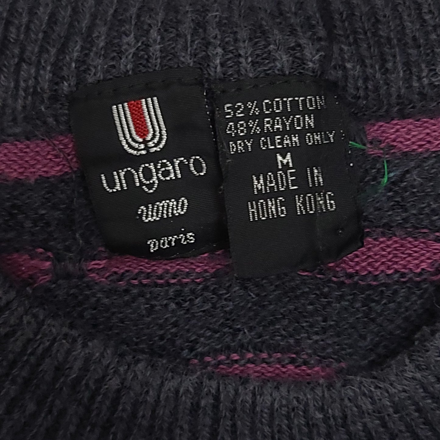 Vintage Ungaro Purple Coogi Style Sweater