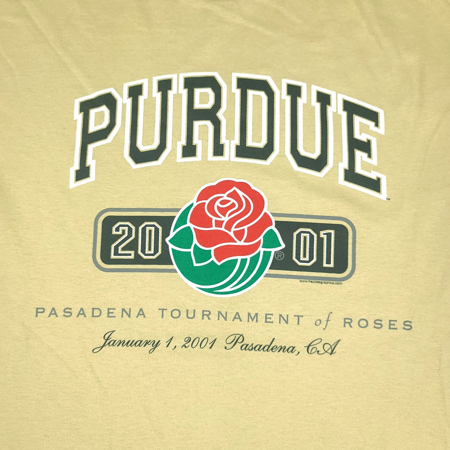 Vintage Purdue University 2001 Gold Shirt