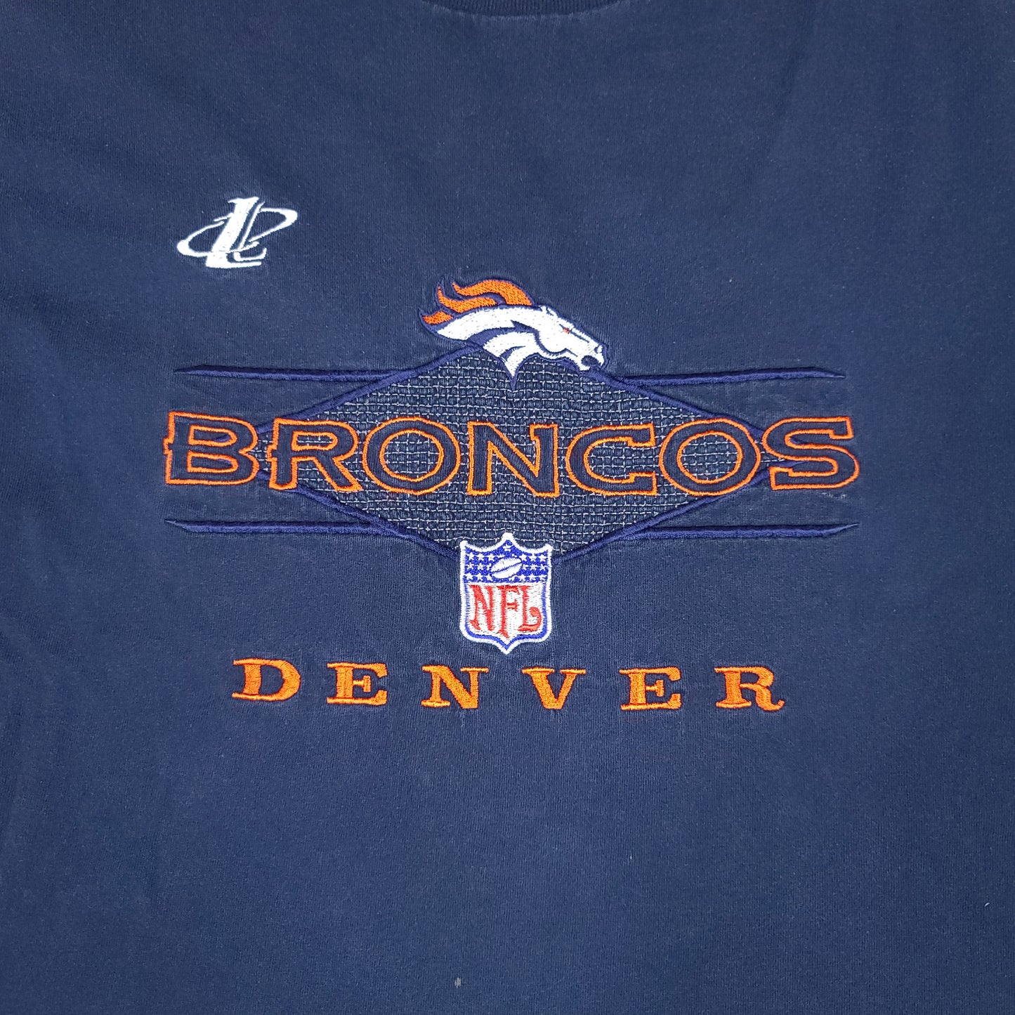 Vintage Denver Broncos Blue Logo Athletic Shirt