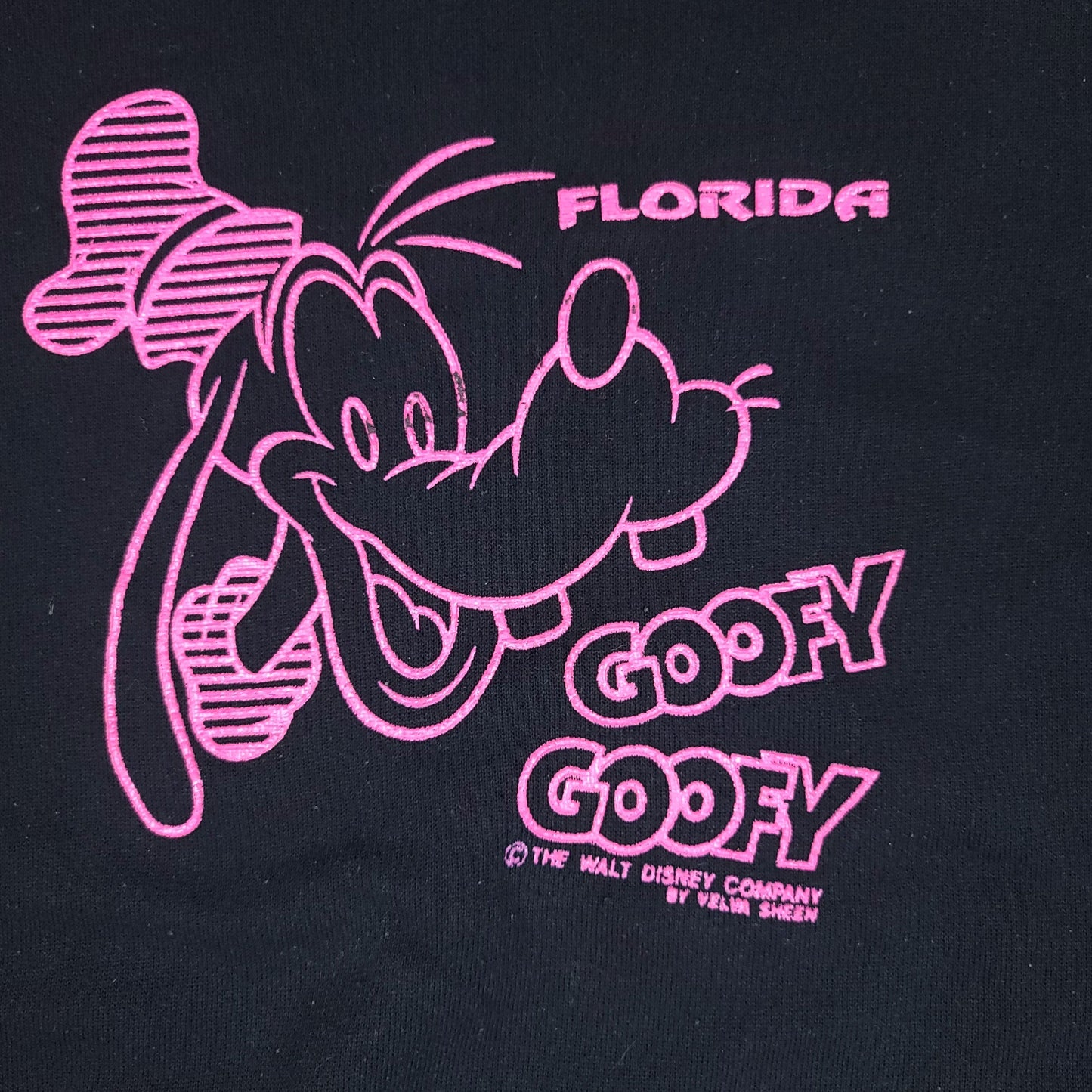 Vintage Goofy Disney Florida Black Sweatshirt