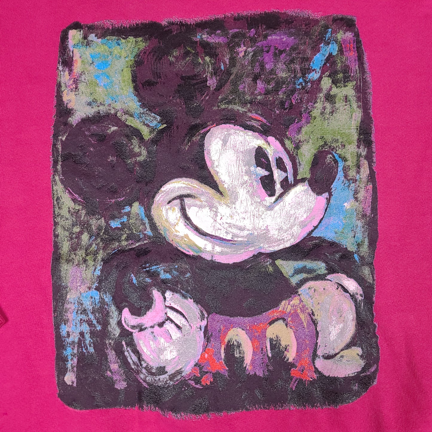 Vintage Mickey Mouse Pink Painted Sweatshirt