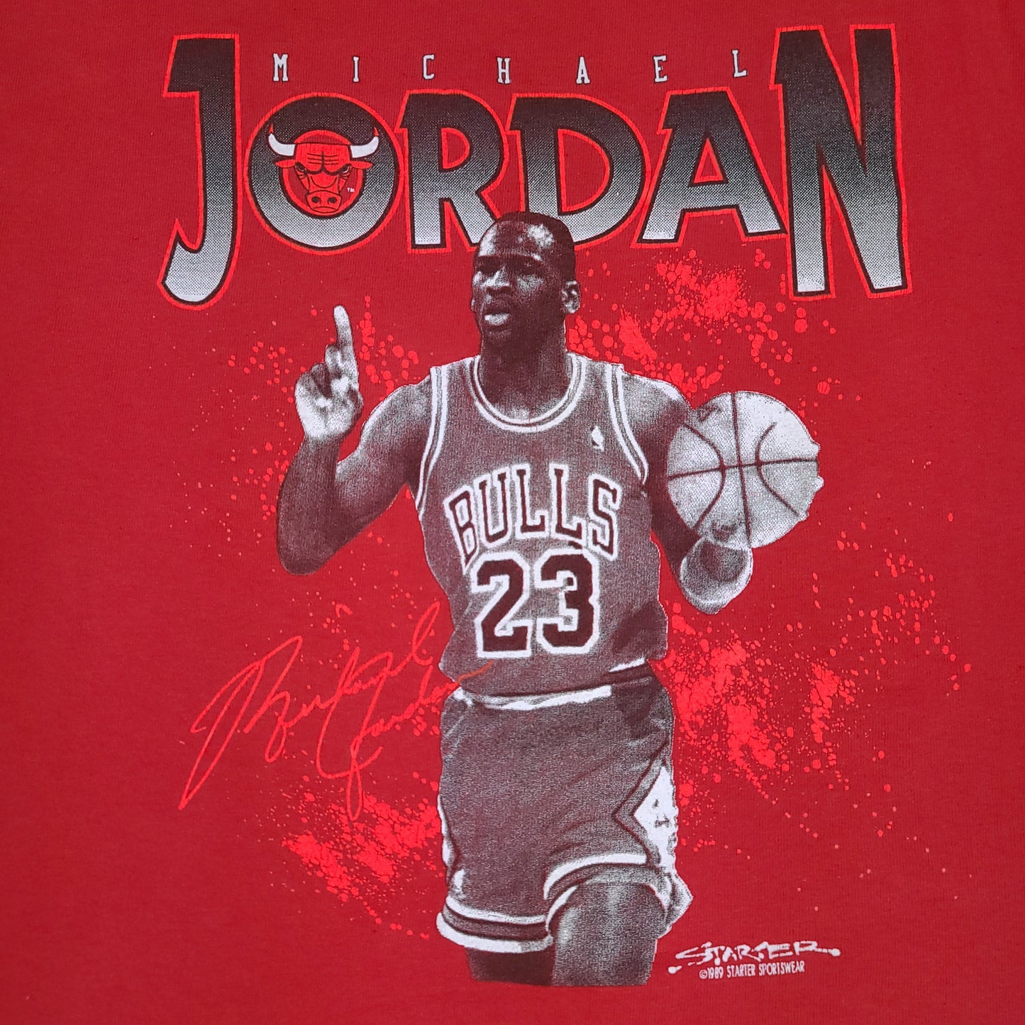 Vintage Michael Jordan Chicago Bulls Red Starter Tank Top 1989