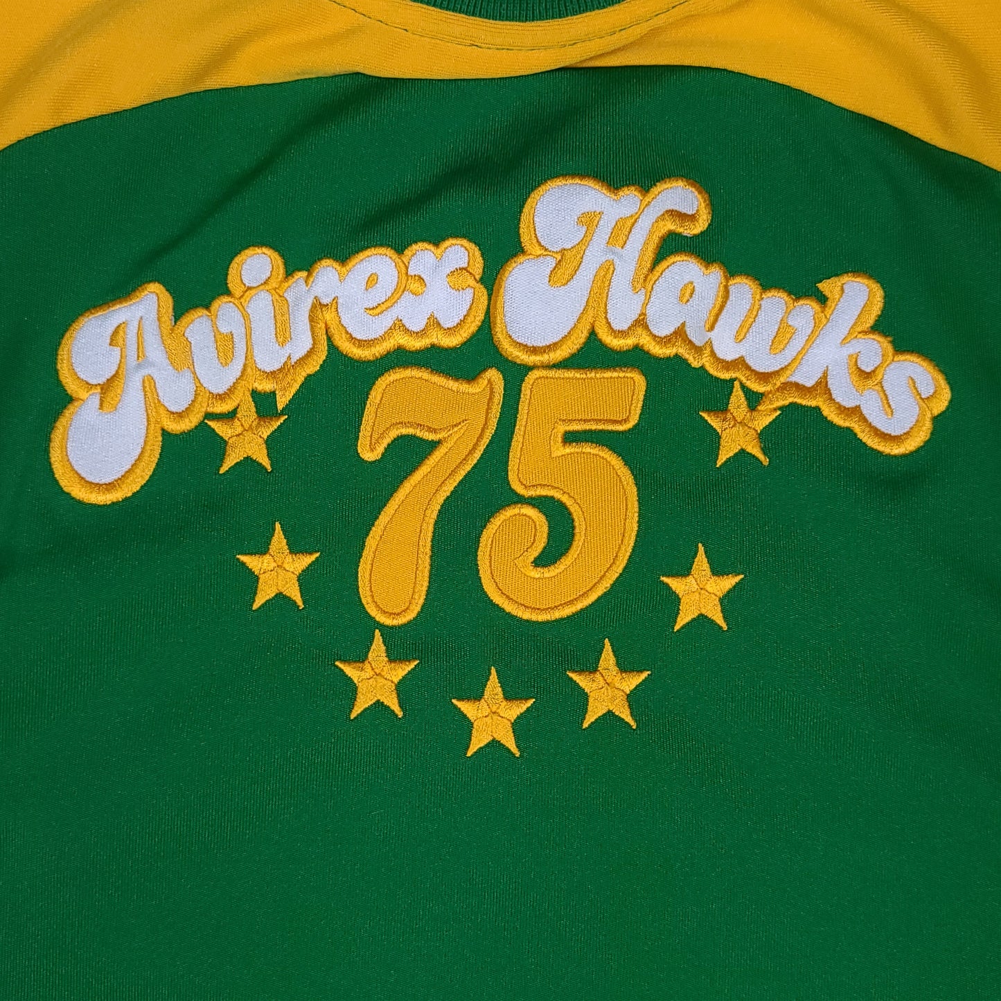 Vintage Avirex Hawks Green Youth Basketball Jersey