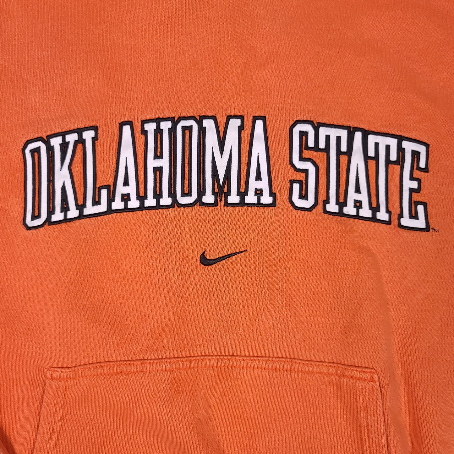 Vintage Oklahoma State Orange Middle Swoosh Hoodie