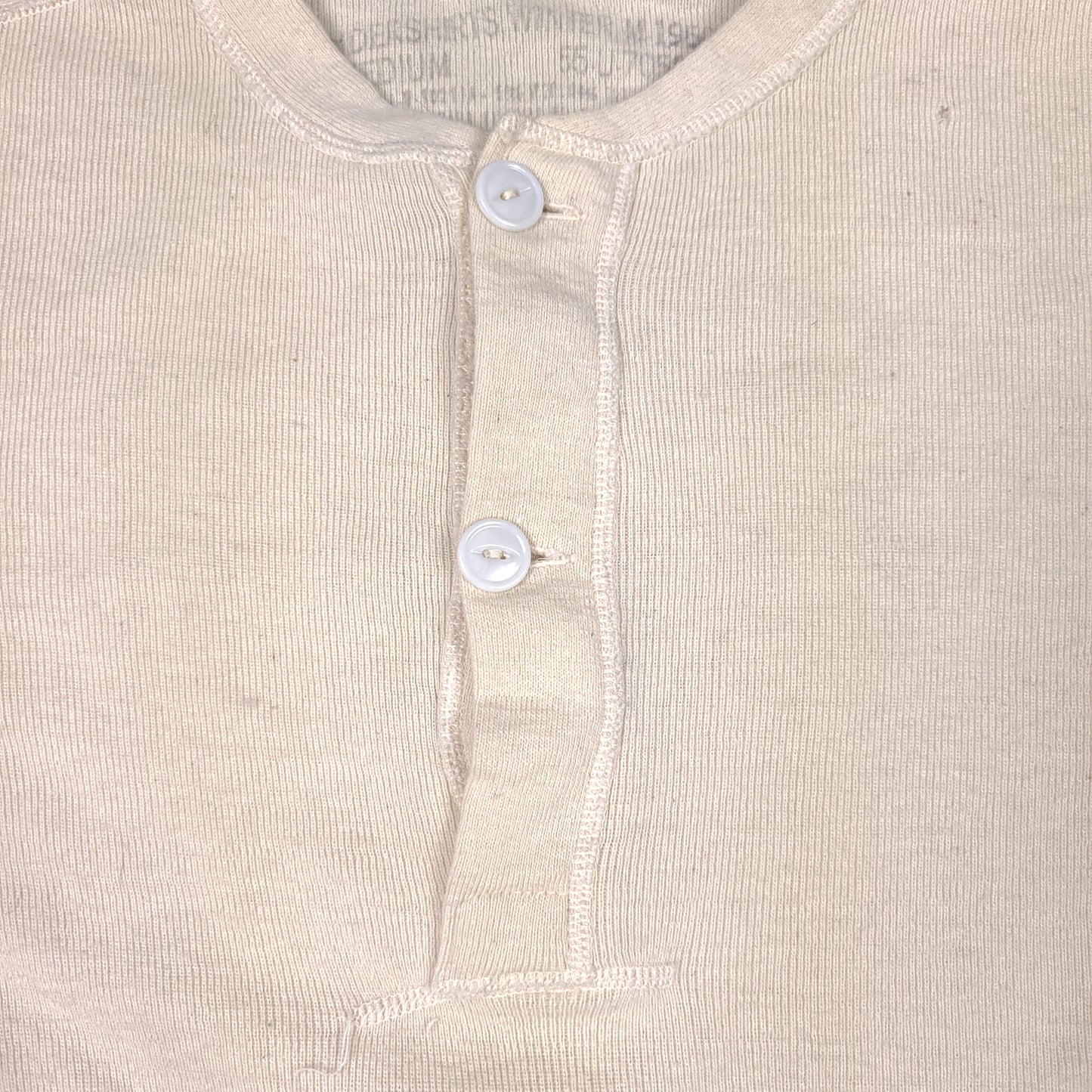 Vintage Army Winter Henley Undershirt 1950