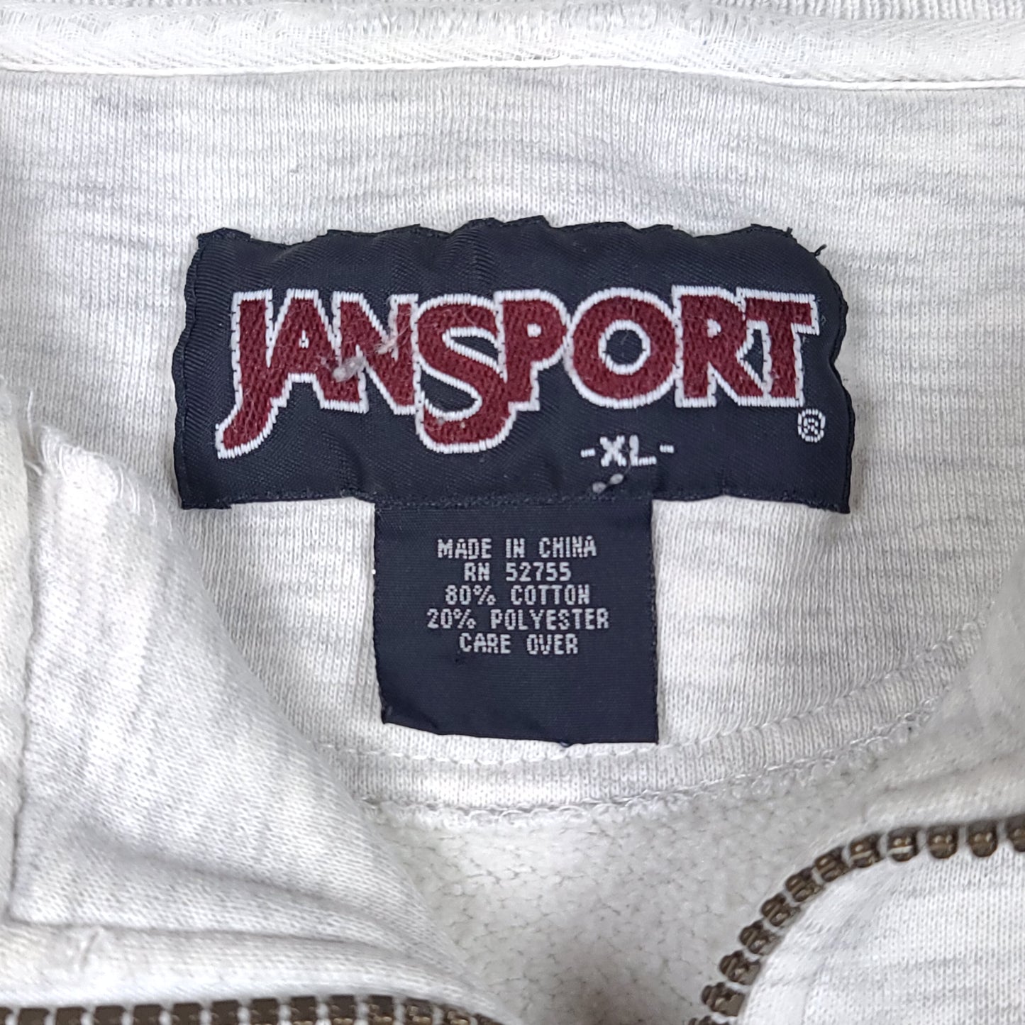 Vintage Ball State University Jansport Gray 1/4 Zip Sweatshirt