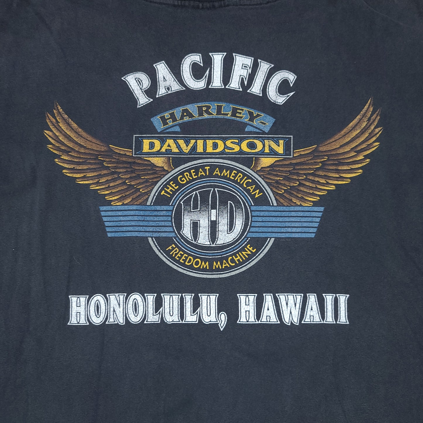 Vintage Harley Davidson Eagle Hawaii Black Tee