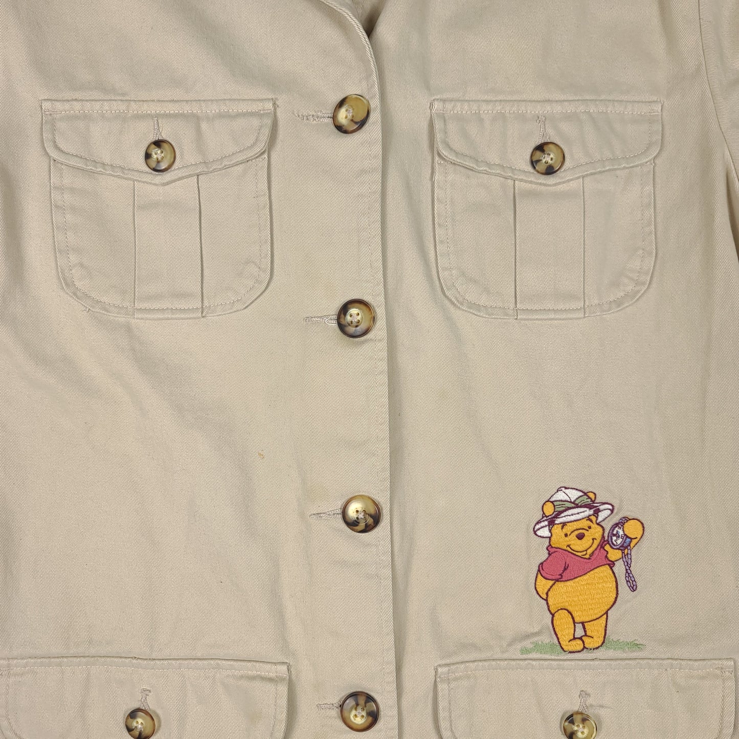 Vintage Winnie the Pooh Disney Beige Safari Shirt