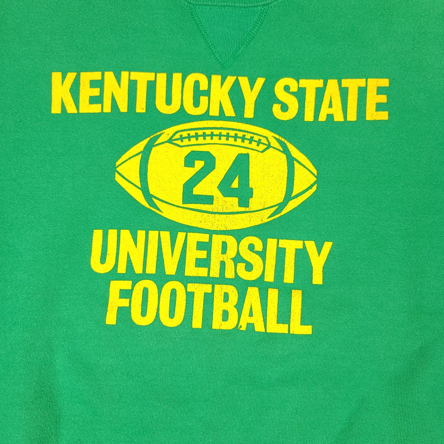 Vintage Kentucky State University Football Green Russell Athletic Sweatshirt