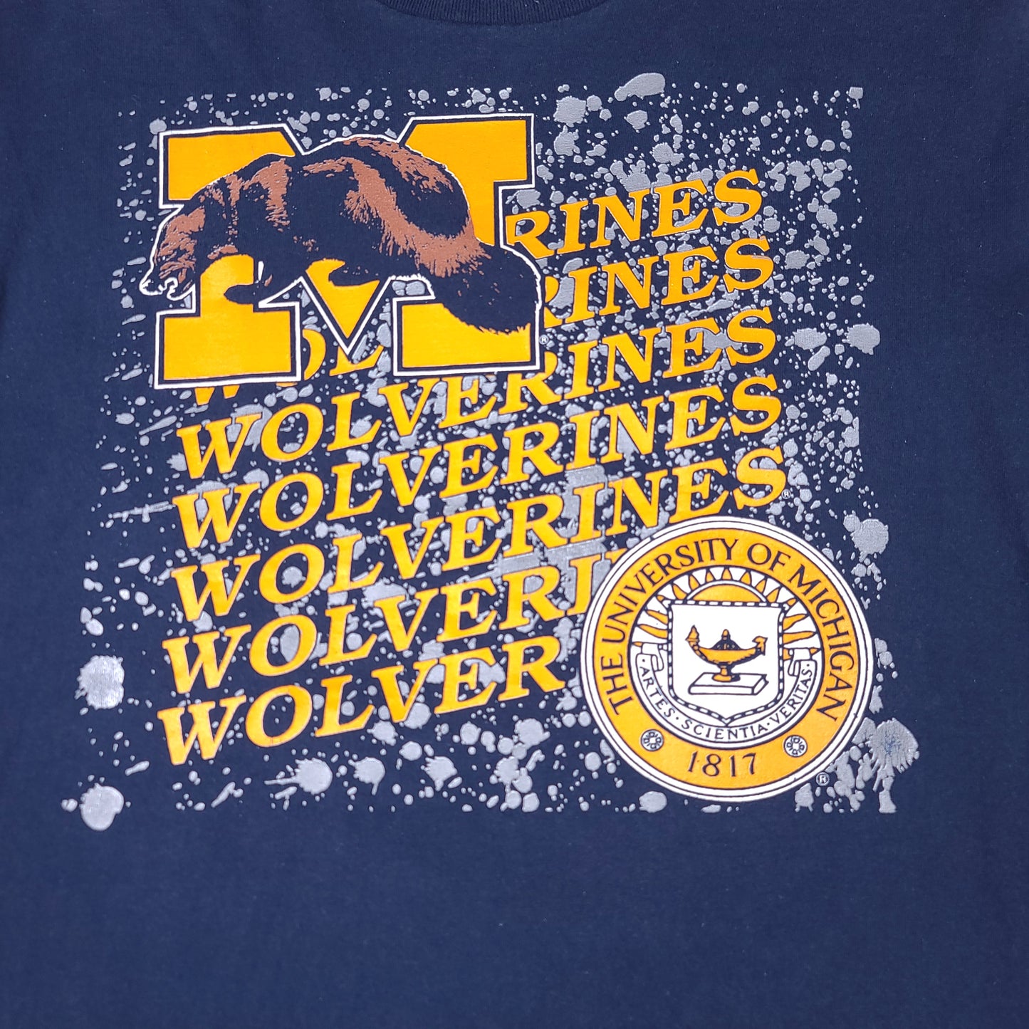 Vintage University of Michigan Wolverines Navy Blue Tee