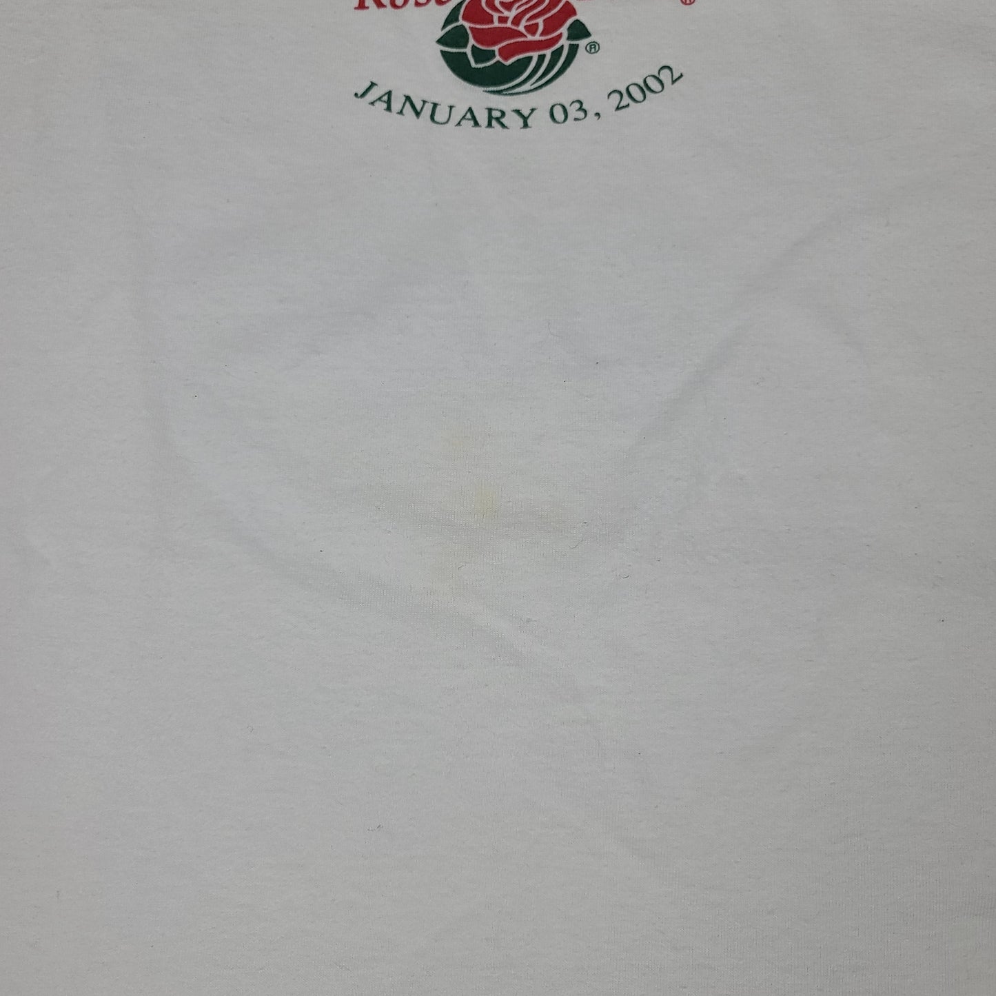Vintage University of Miami Hurricanes Rose Bowl 2002 White Russell Athletic Long Sleeve Tee