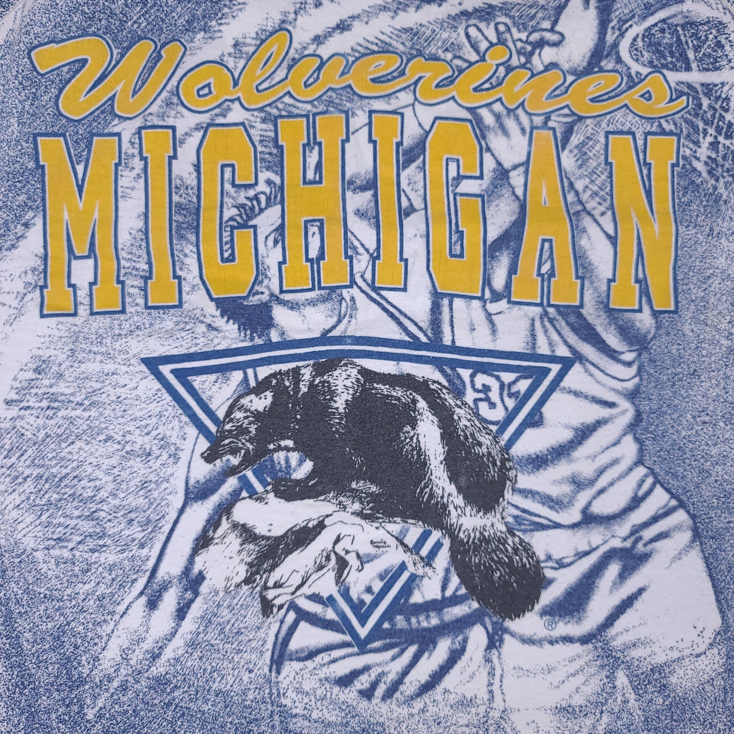 Vintage University of Michigan Wolverines All Over Print Tank Top