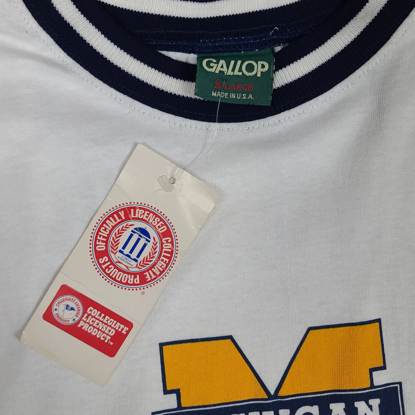 Vintage University of Michigan Wolverines Cut Off Tee (New With Tags)