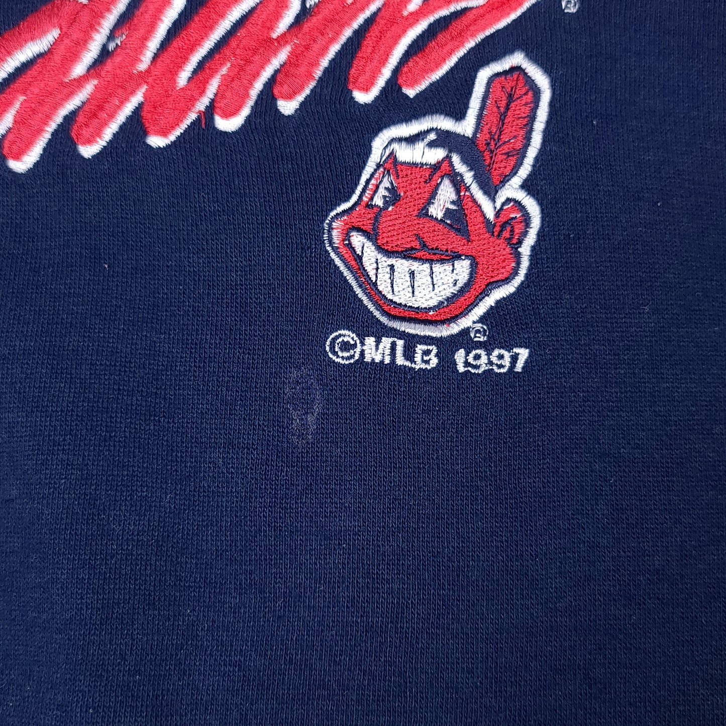 Vintage Cleveland Indians MLB 1997 Blue Gray Sweatshirt