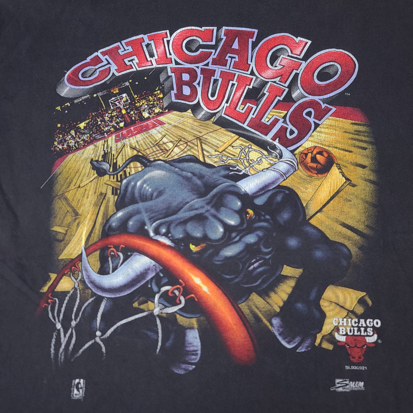 Vintage Chicago Bulls Shirt Salem Sportswear Black