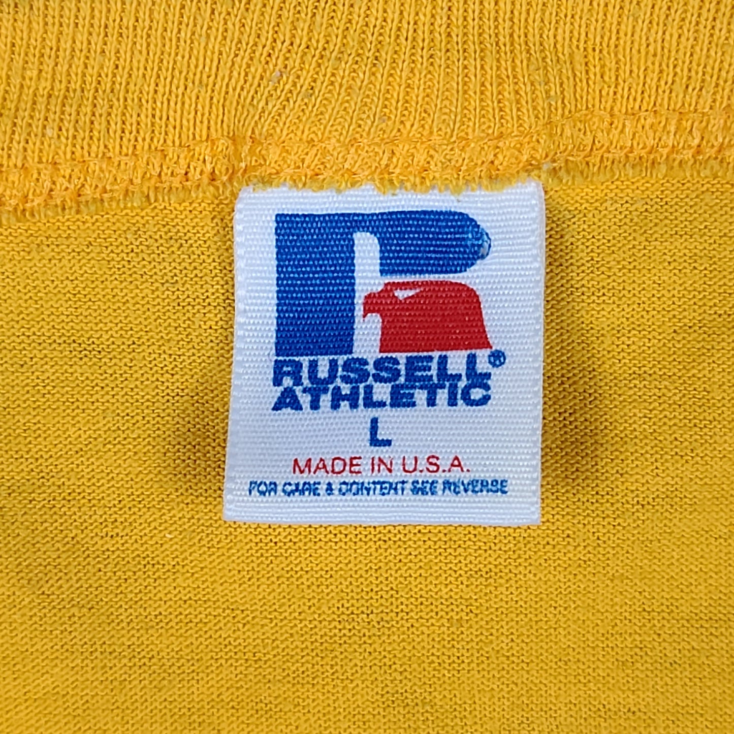 Vintage YMCA Basketball Yellow Russell Athletic Tee