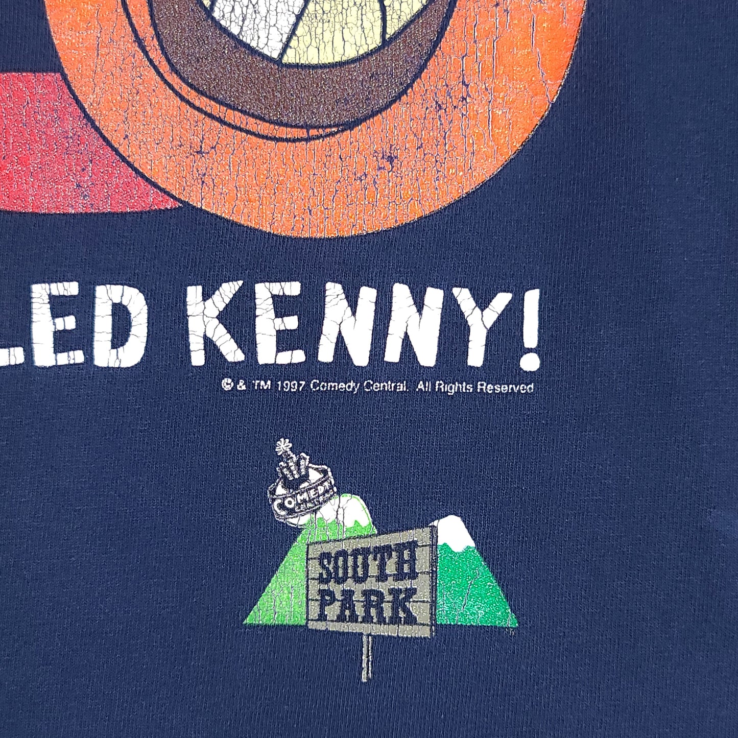 Vintage South Park OMG They Killed Kenny! Blue Tee