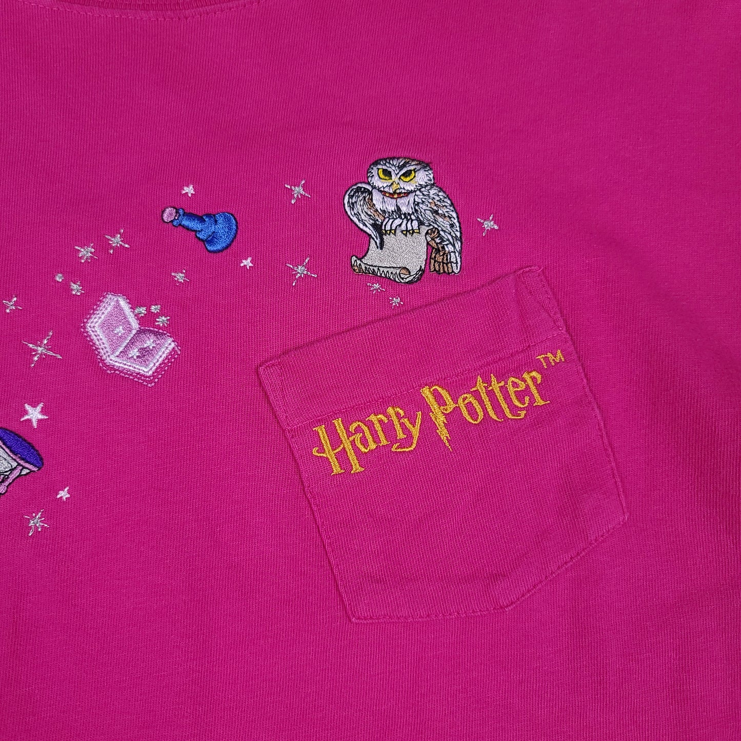 Vintage Harry Potter Pink Owl Pocket Tee
