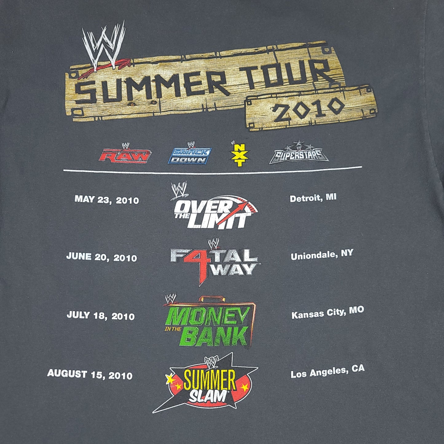 WWE Wrestling HD Crew Summer Tour 2010 Gray Tee